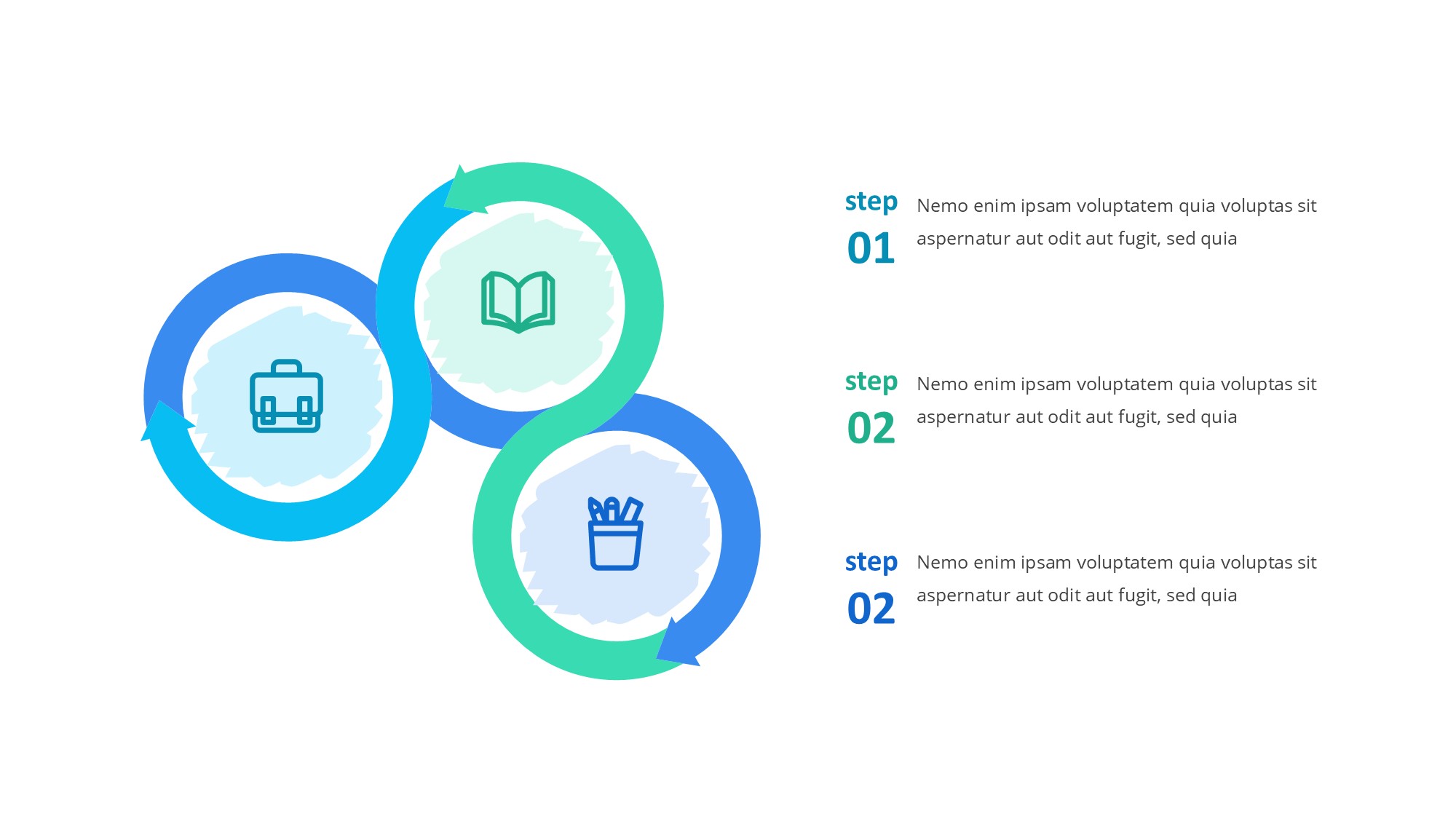 线条图形信息图示PPT模板