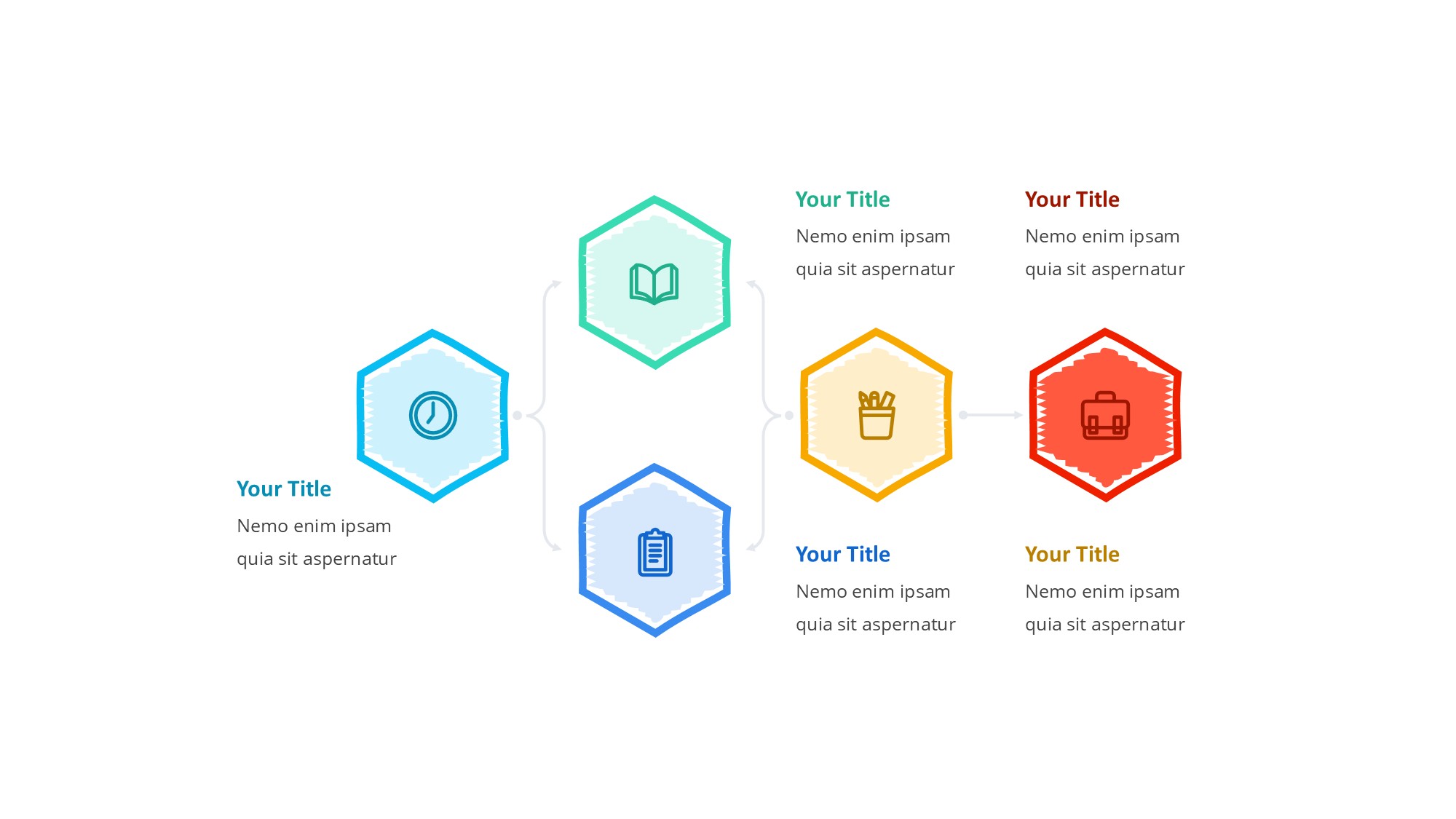 线条图形信息图示PPT模板