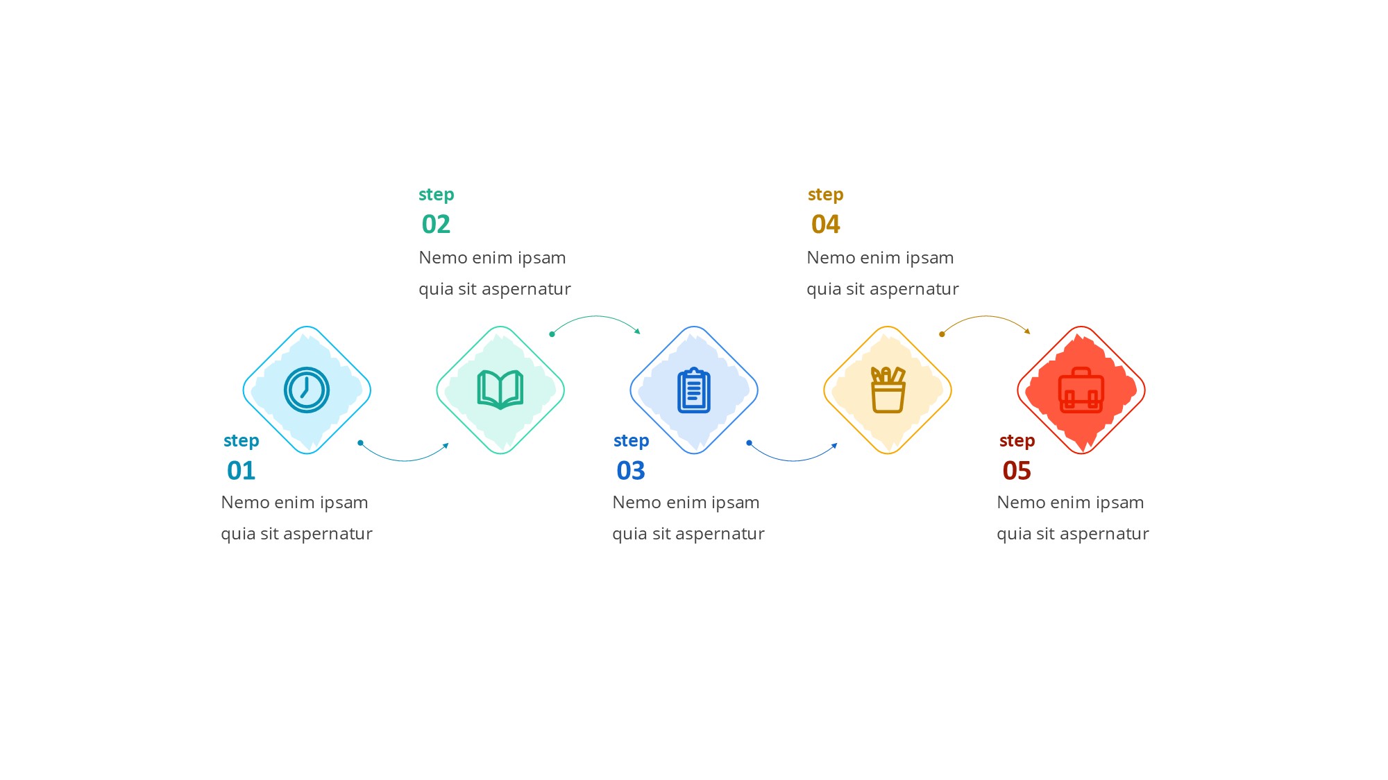 线条图形信息图示PPT模板