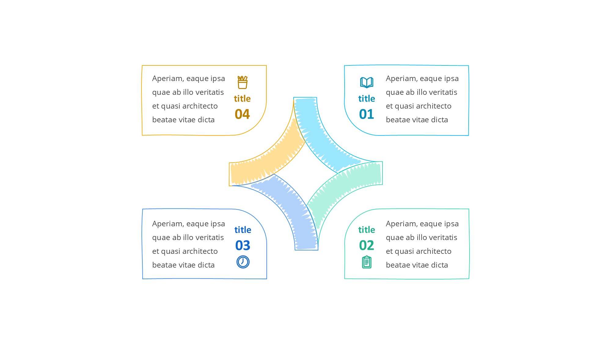 线条图形信息图示PPT模板
