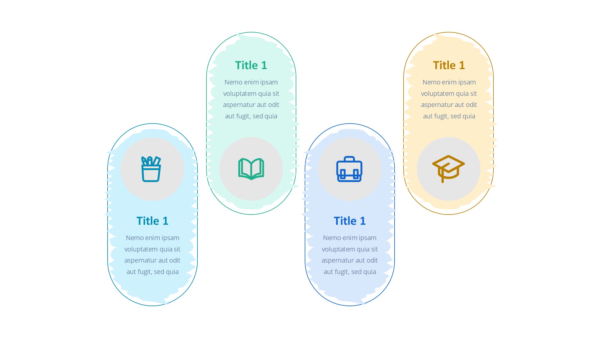 线条图形信息图示PPT模板