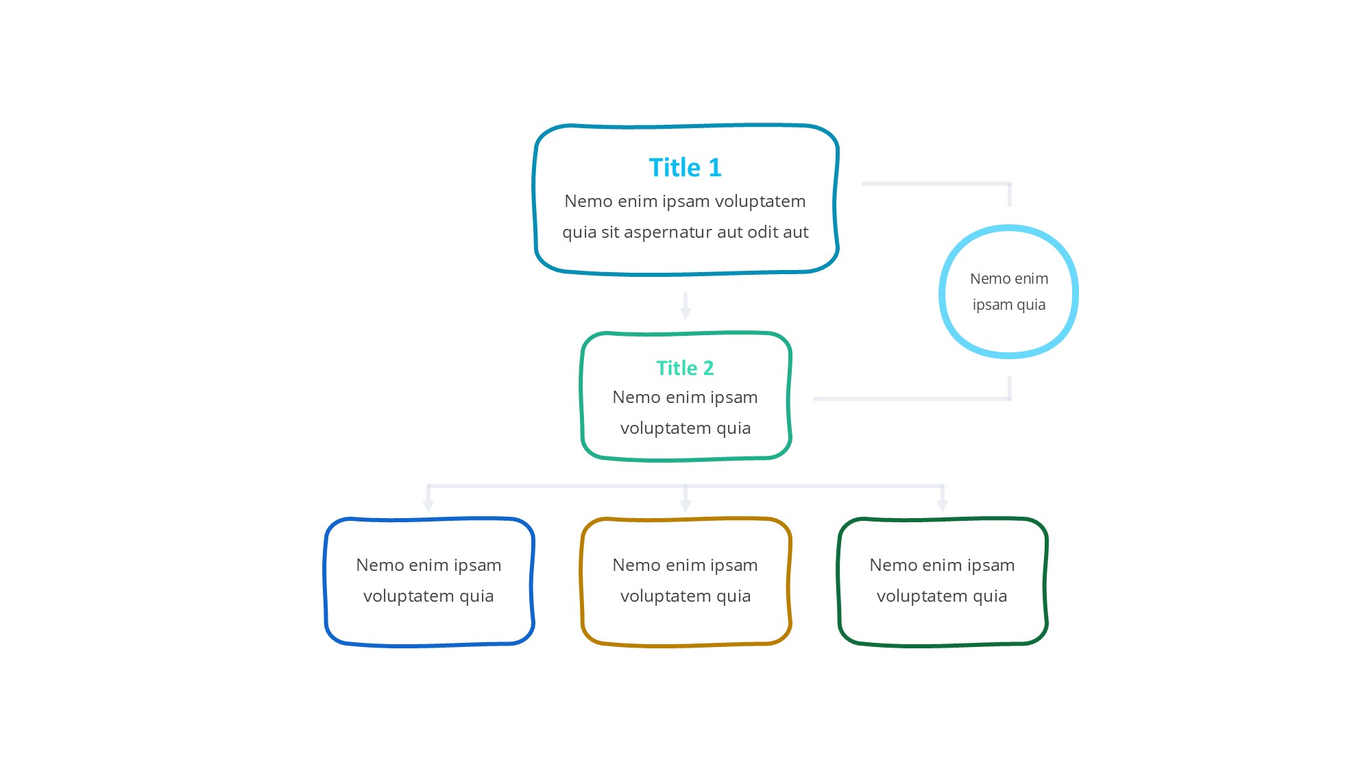 线条图形信息图示PPT模板