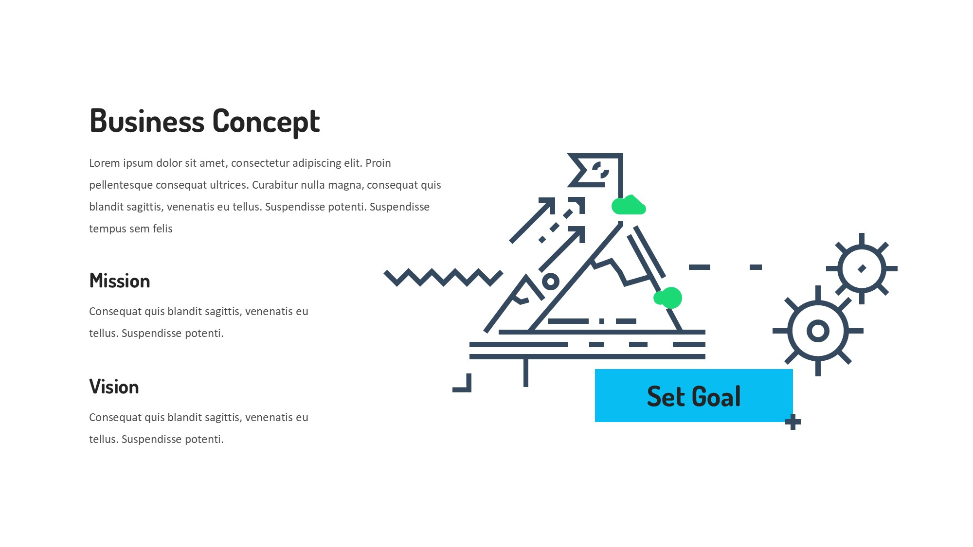线条图形信息图示PPT模板