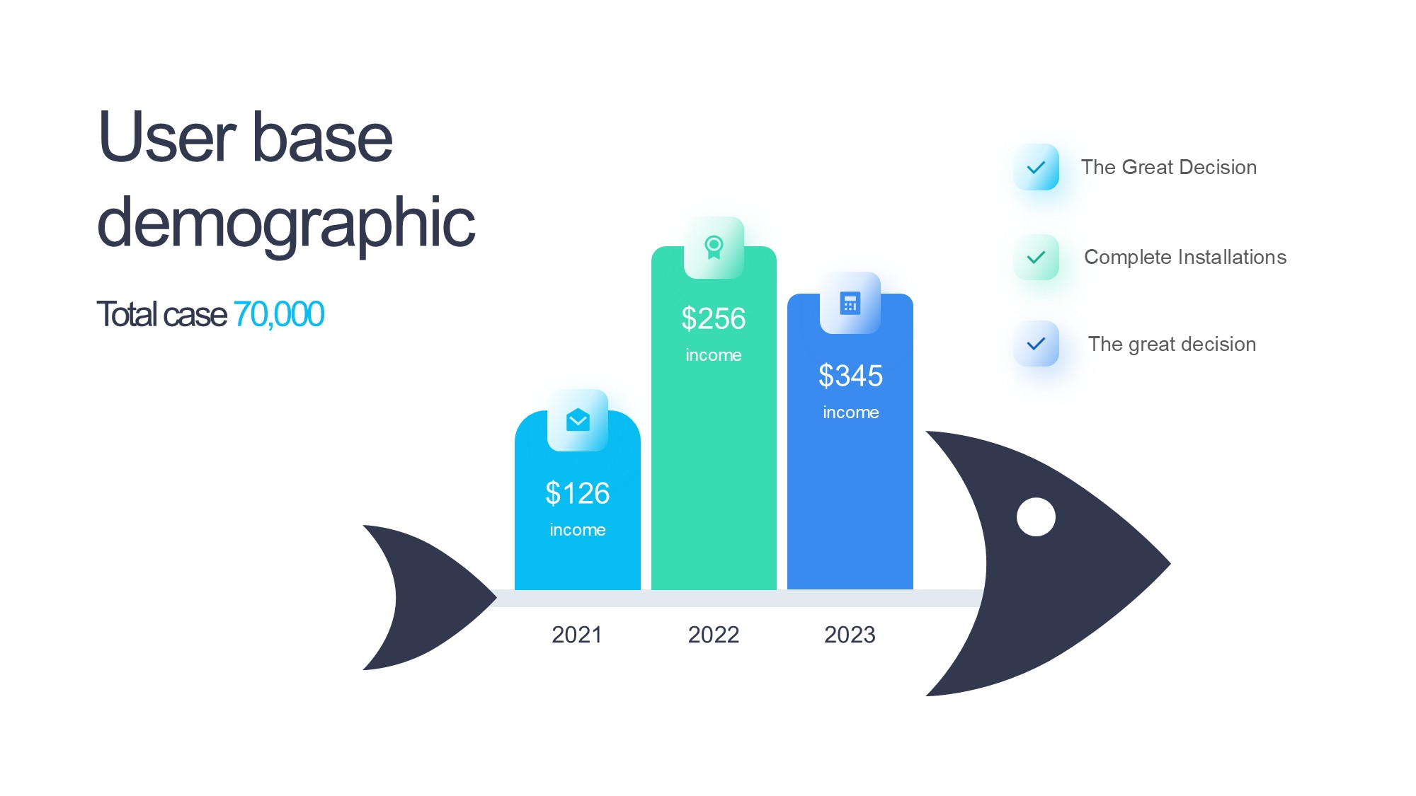 鱼骨图形信息图示PPT模板