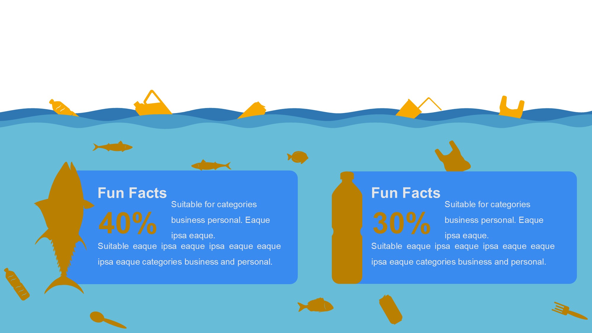 鱼骨图形信息图示PPT模板