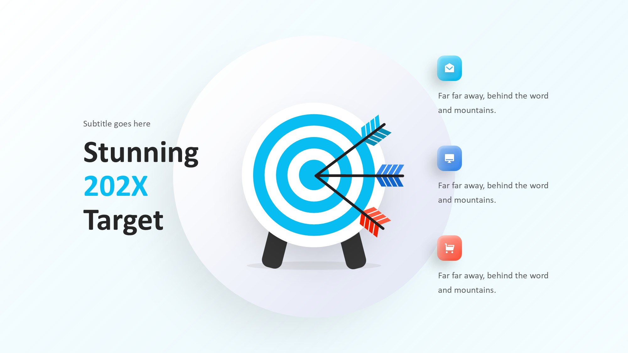 目标图形信息图示PPT模板