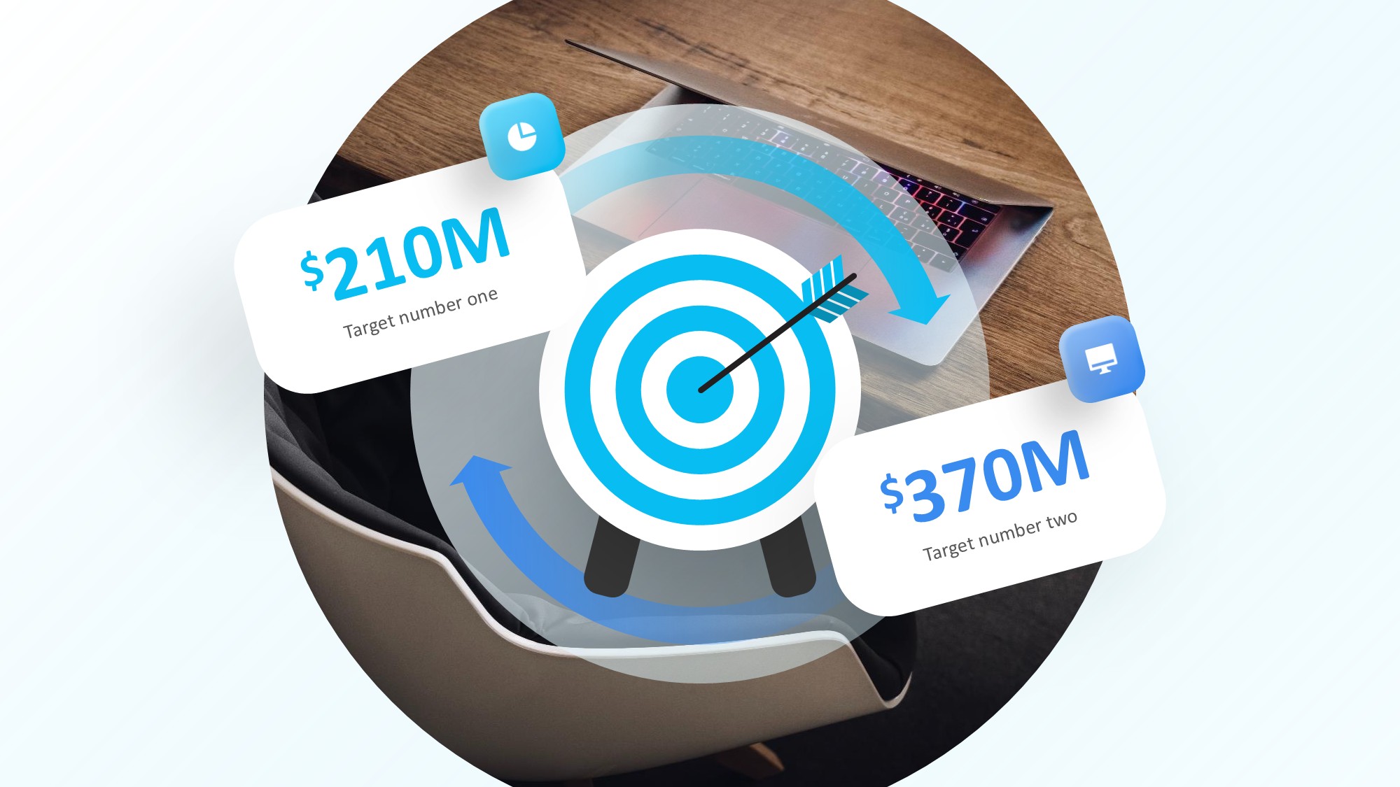 目标图形信息图示PPT模板