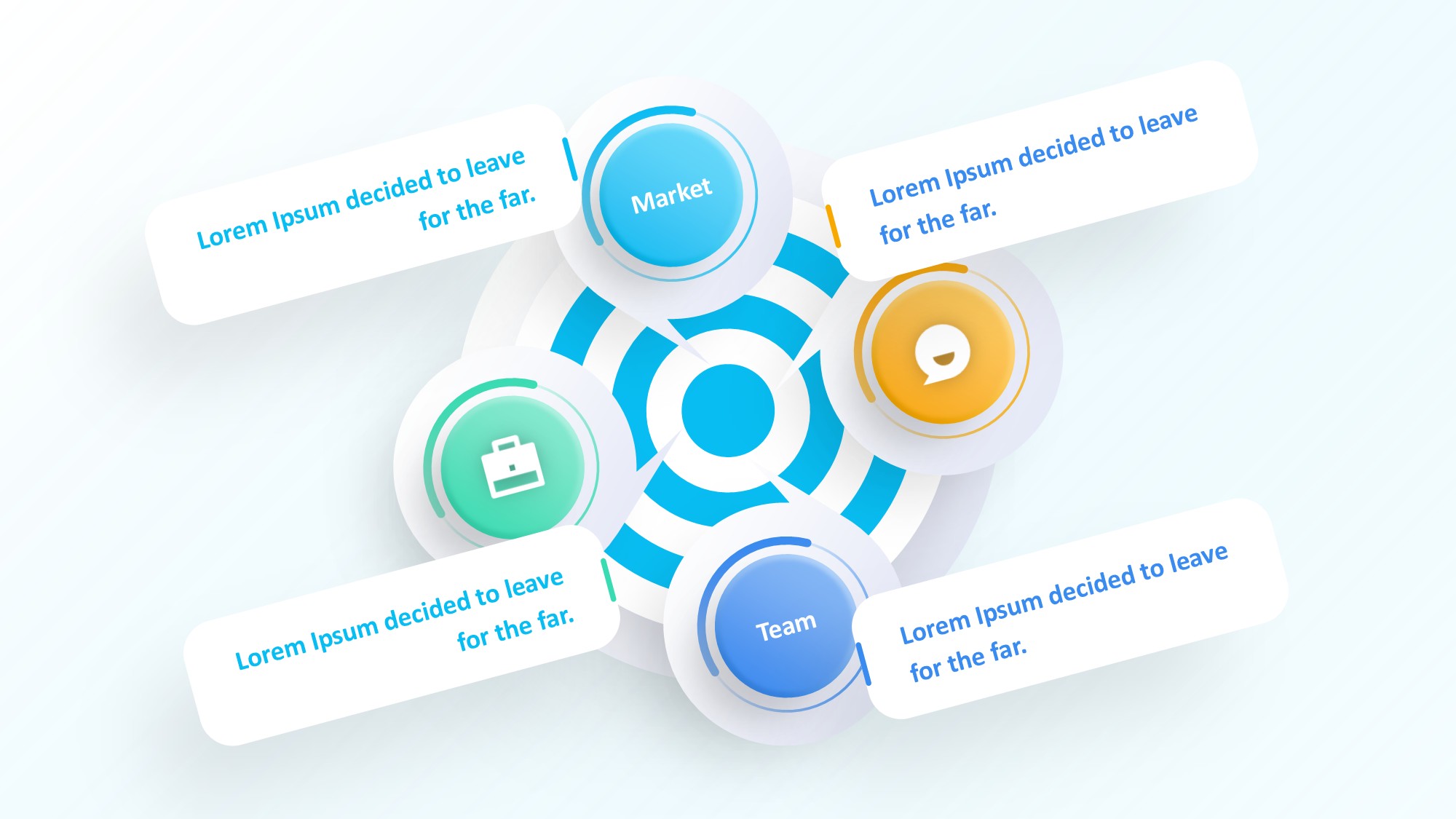 目标图形信息图示PPT模板