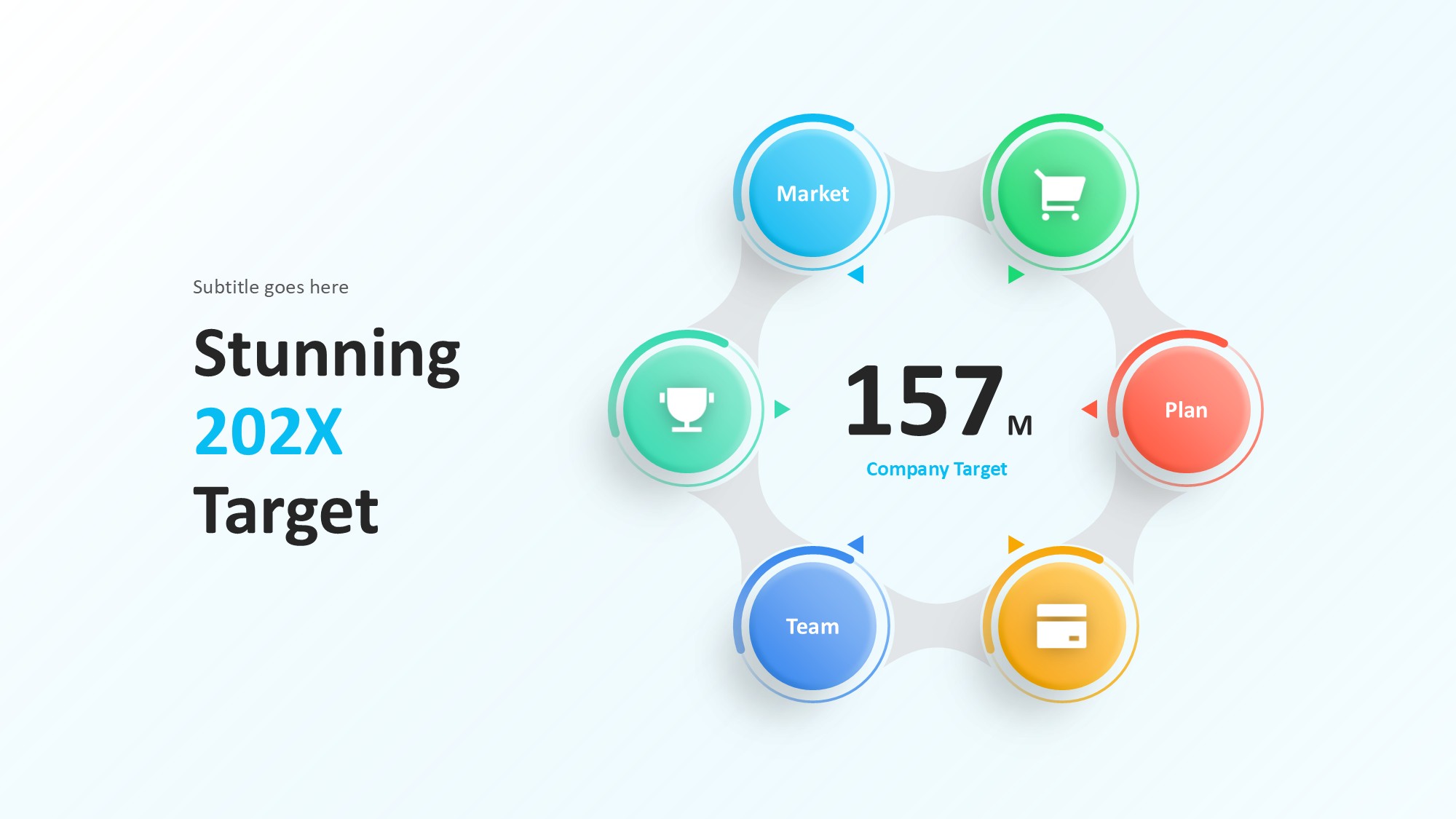 目标图形信息图示PPT模板