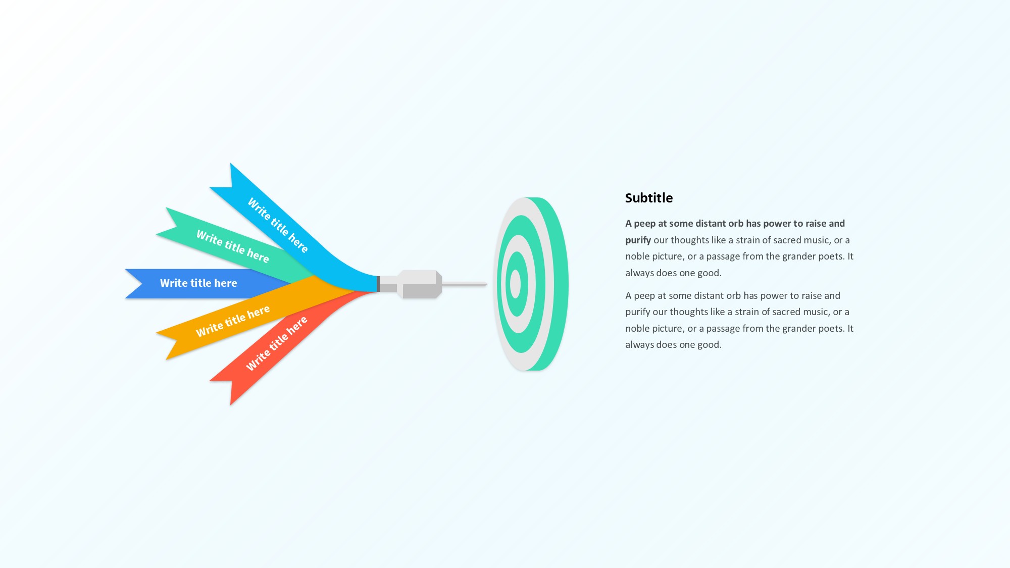 目标图形信息图示PPT模板
