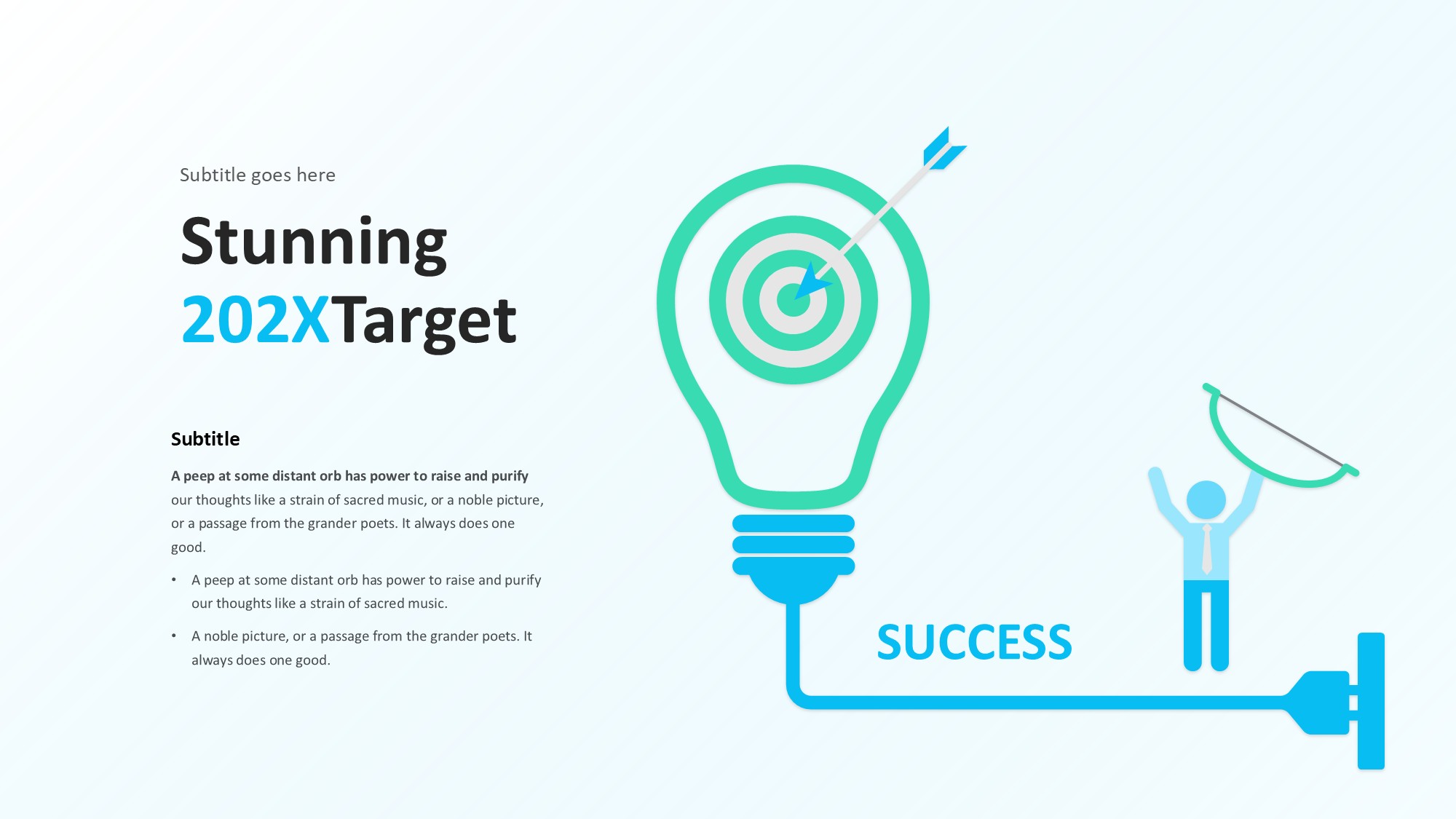 目标图形信息图示PPT模板