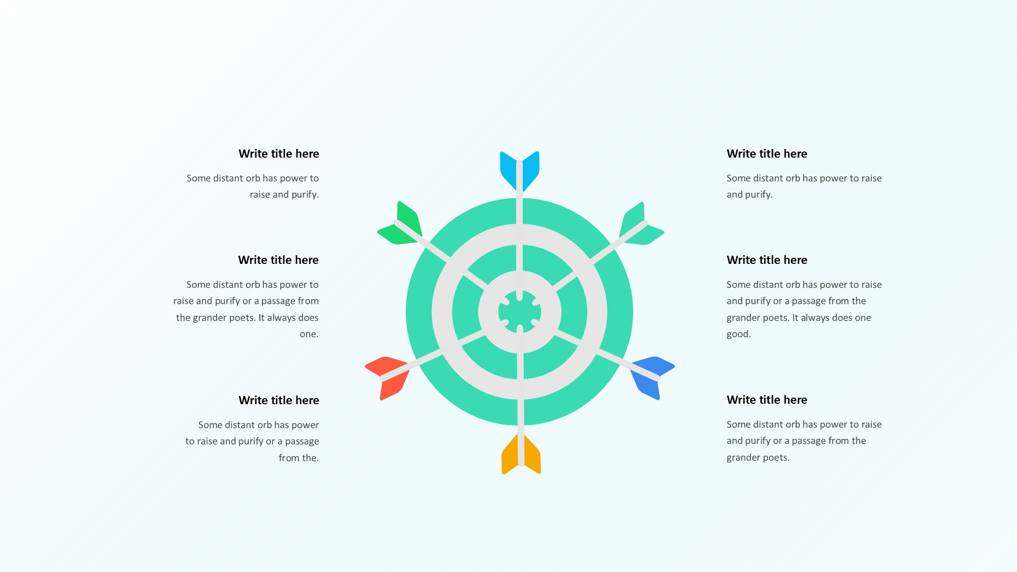 目标图形信息图示PPT模板