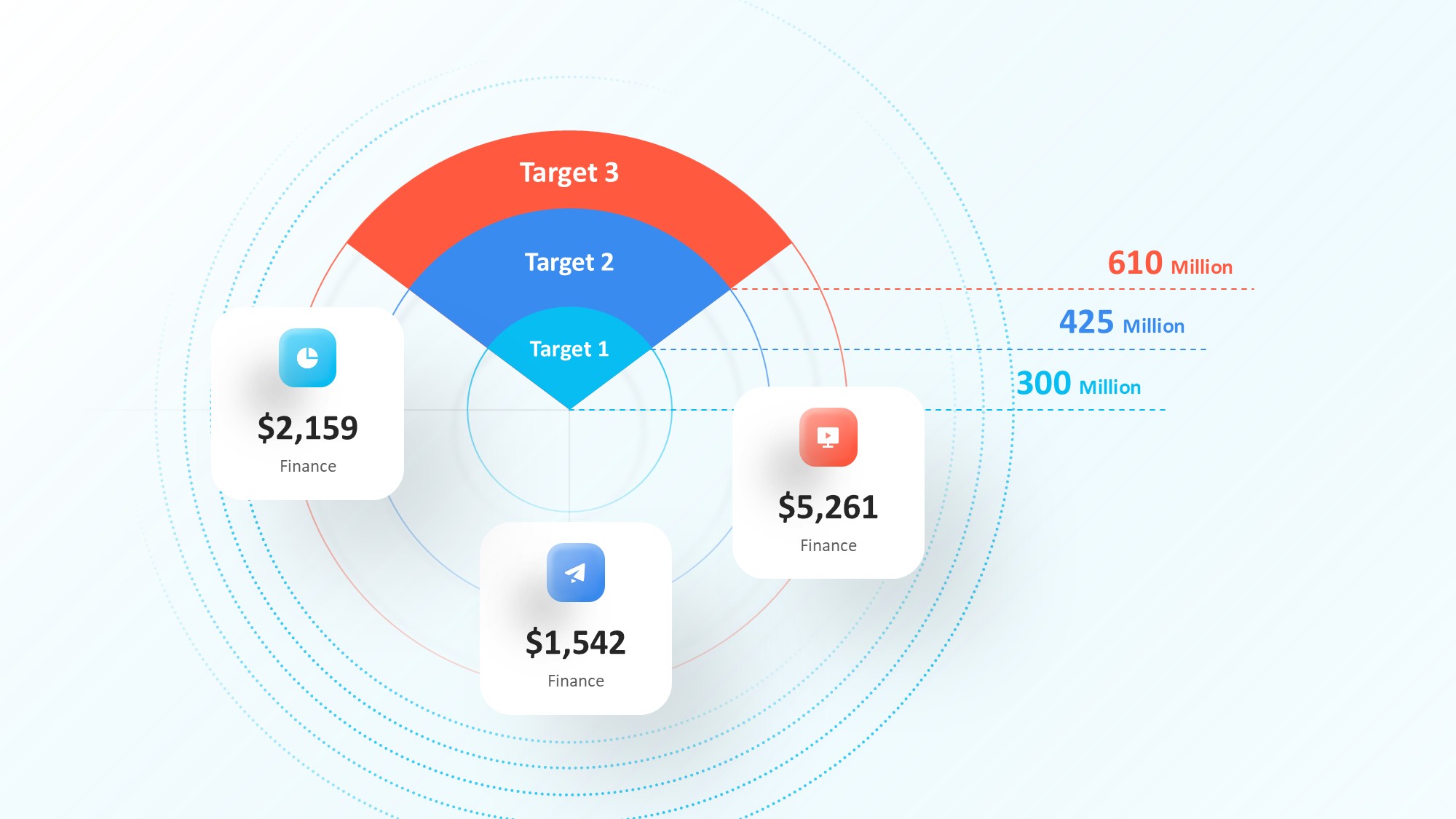 目标图形信息图示PPT模板