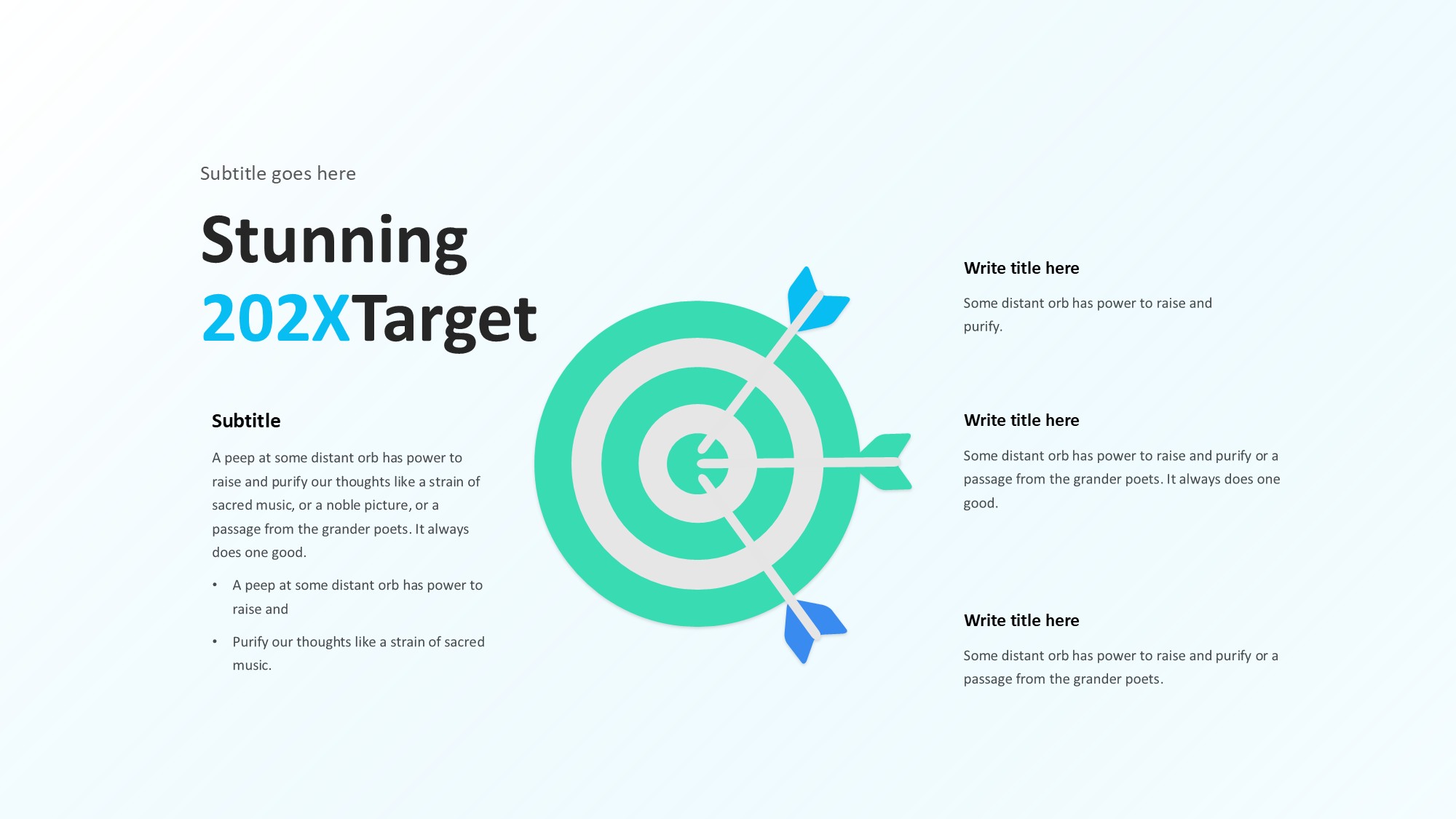 目标图形信息图示PPT模板