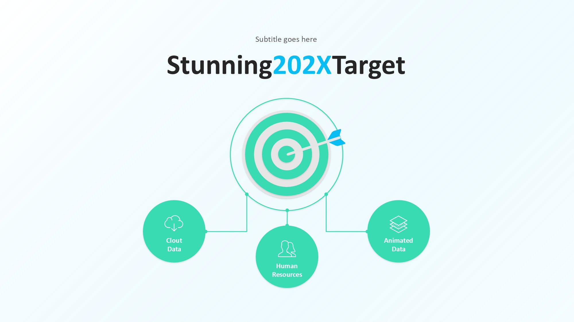 目标图形信息图示PPT模板