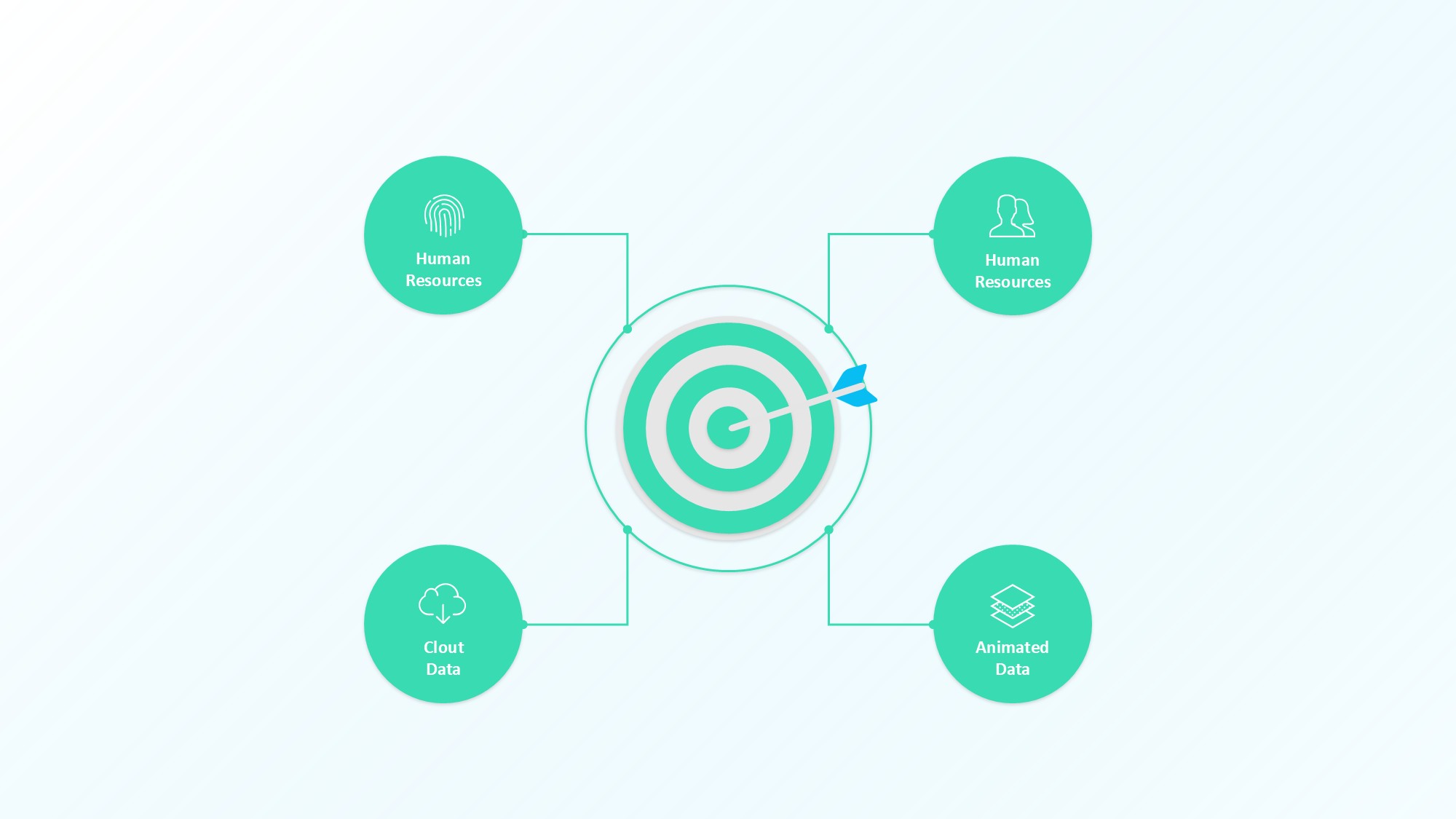 目标图形信息图示PPT模板