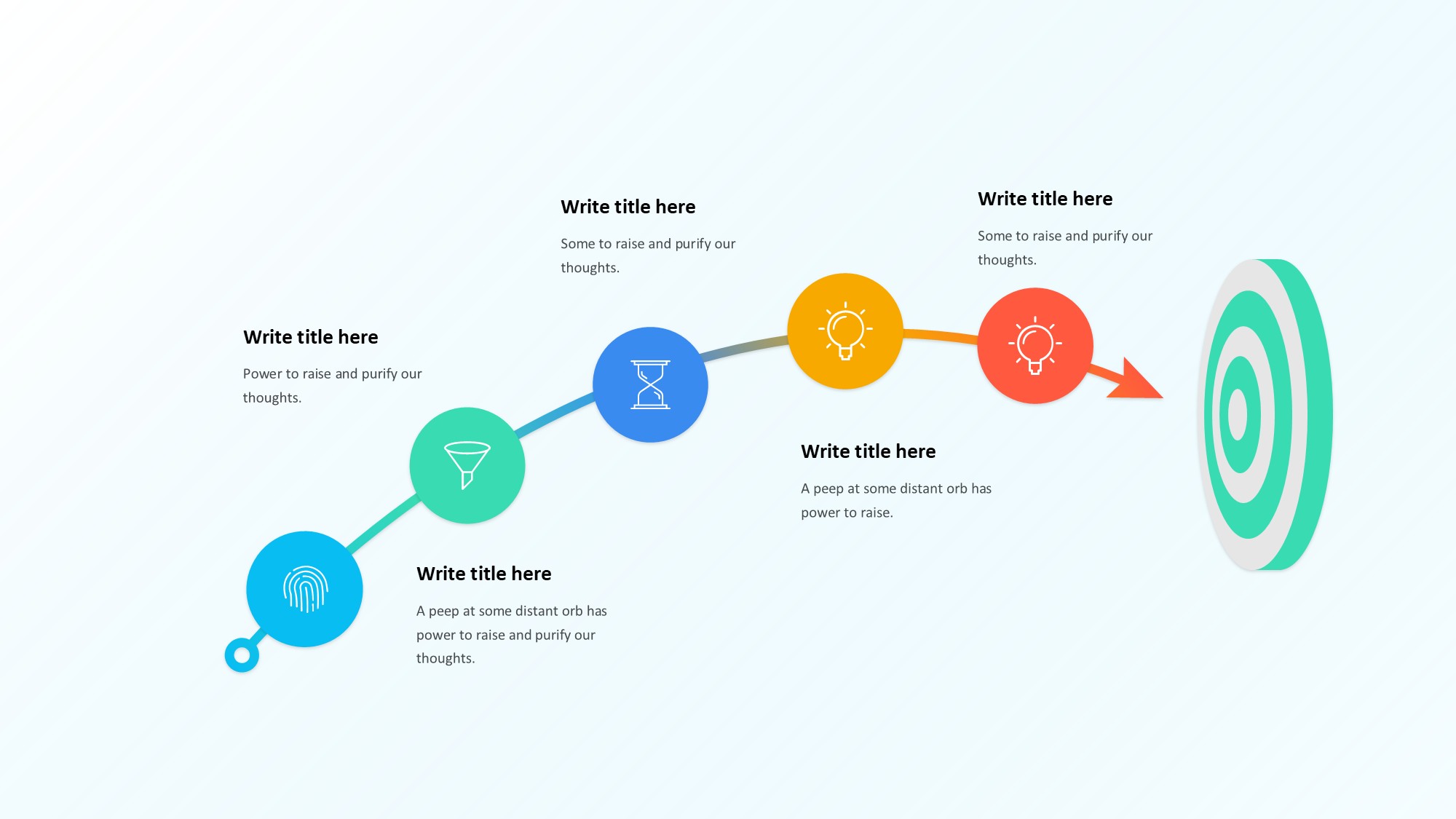 目标图形信息图示PPT模板