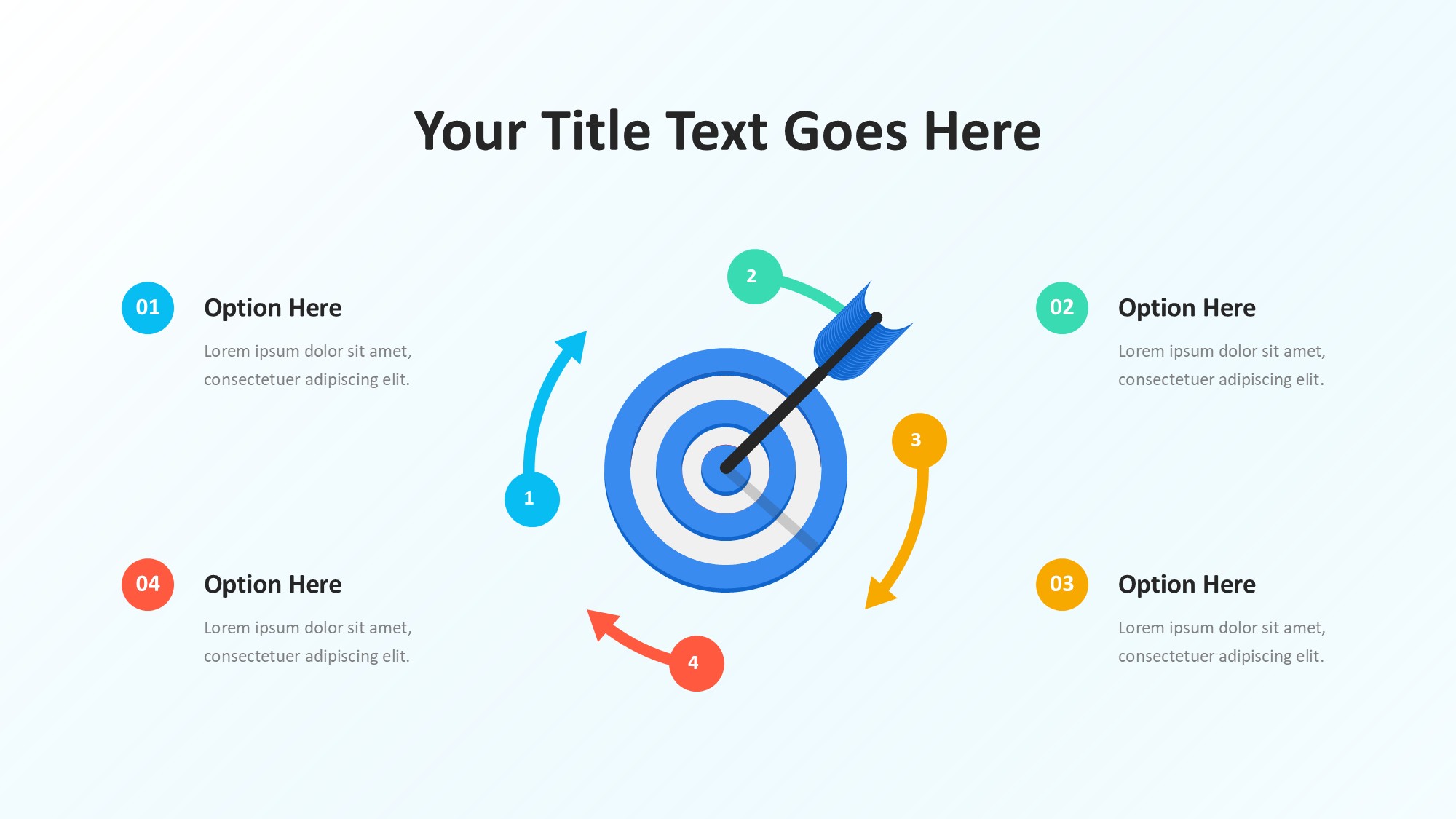 目标图形信息图示PPT模板