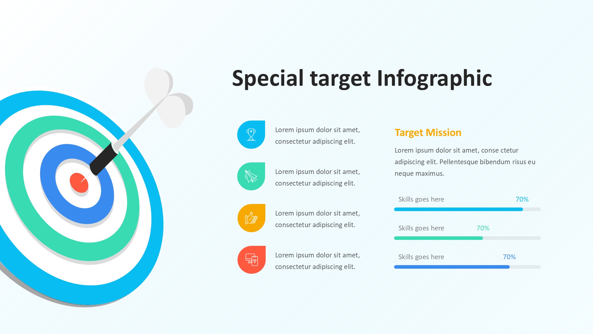 目标图形信息图示PPT模板