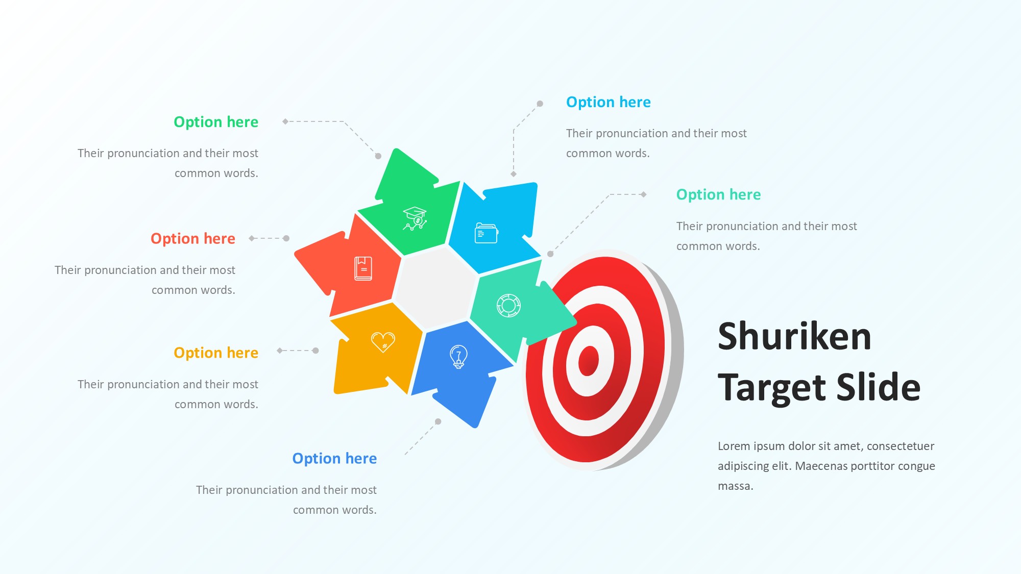 目标图形信息图示PPT模板