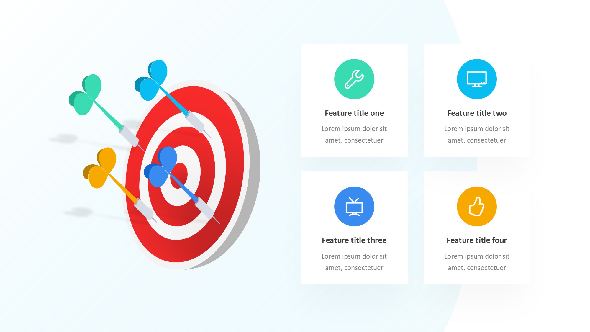 目标图形信息图示PPT模板