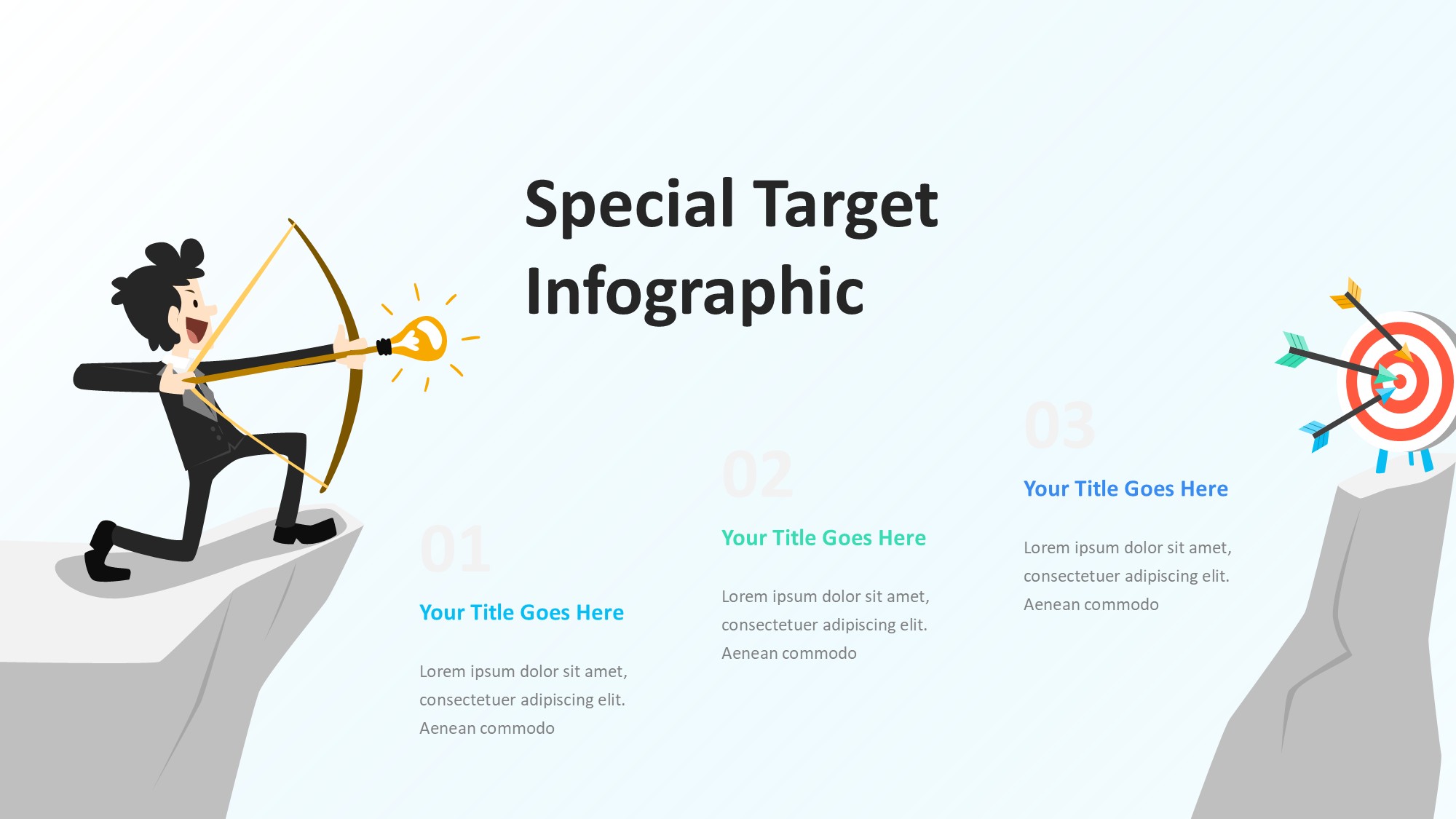 目标图形信息图示PPT模板