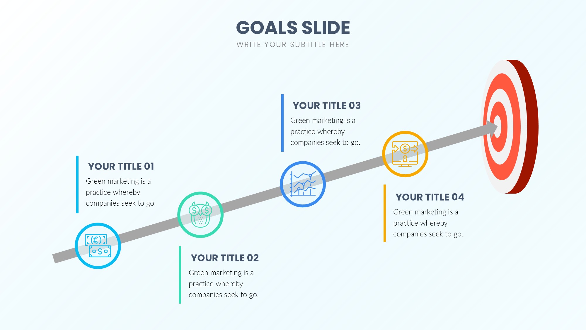 目标图形信息图示PPT模板