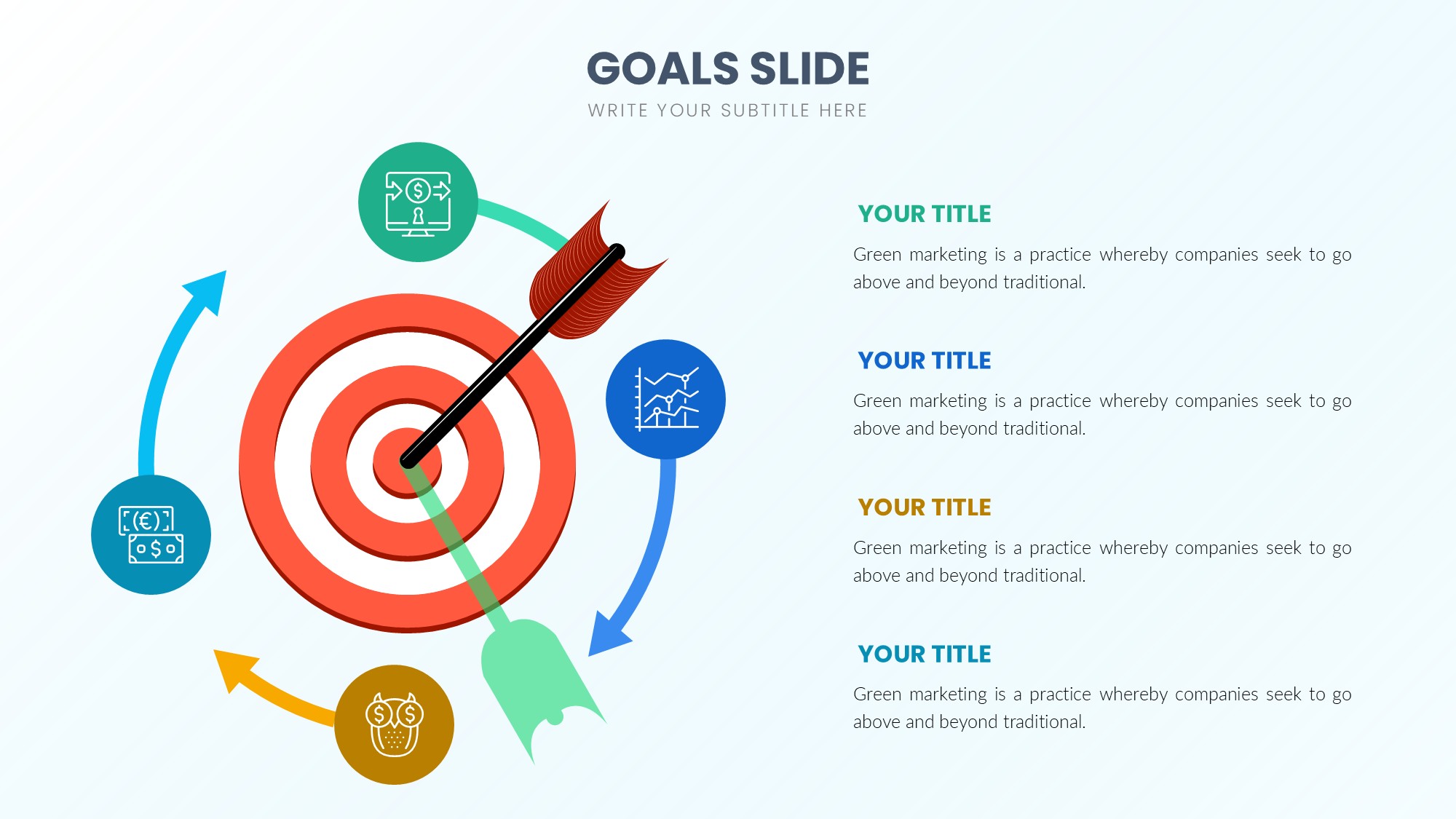 目标图形信息图示PPT模板