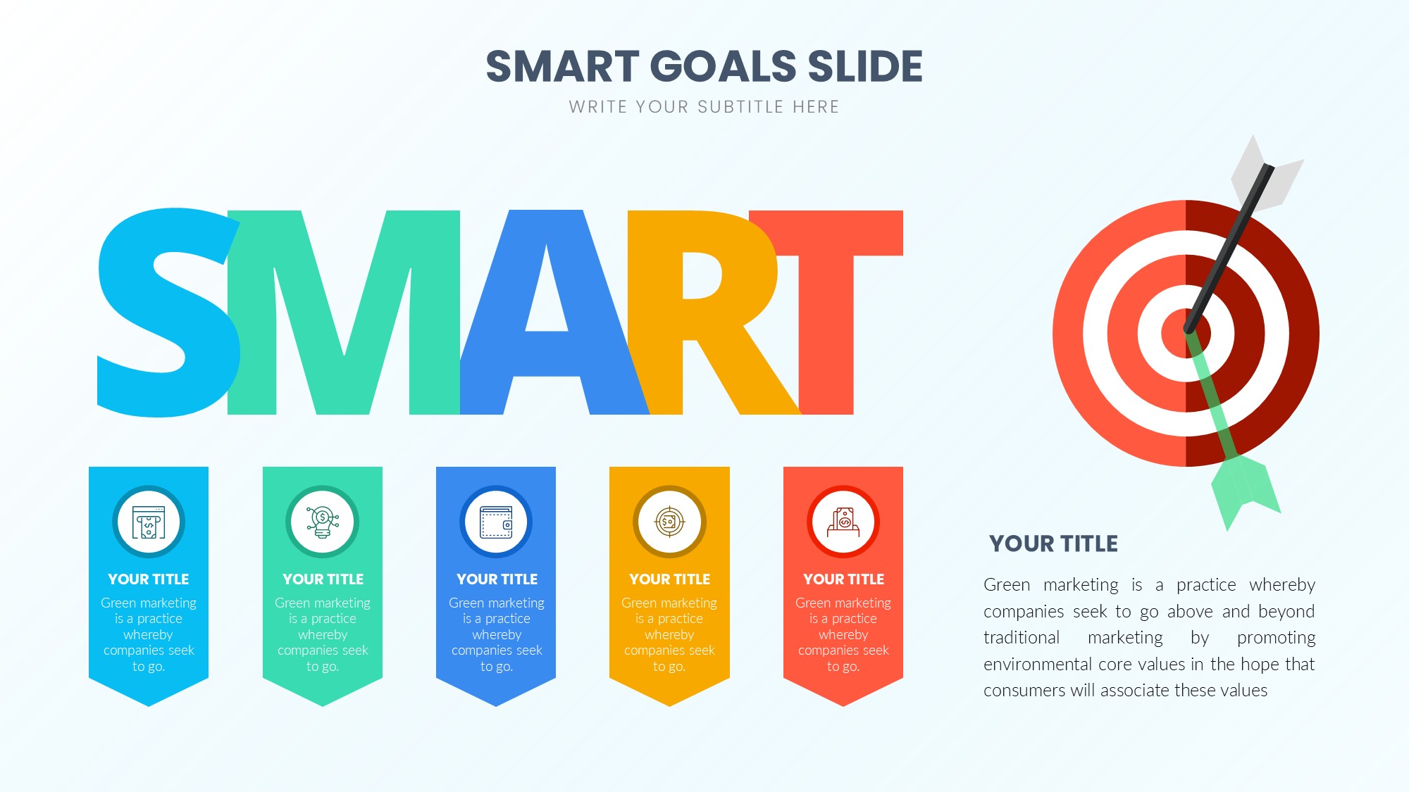 目标图形信息图示PPT模板