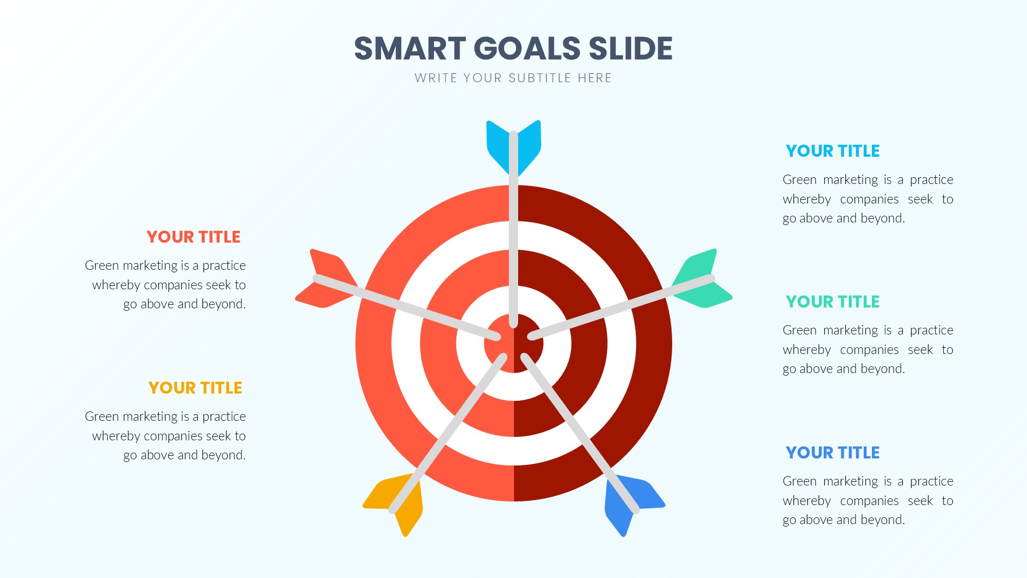 目标图形信息图示PPT模板