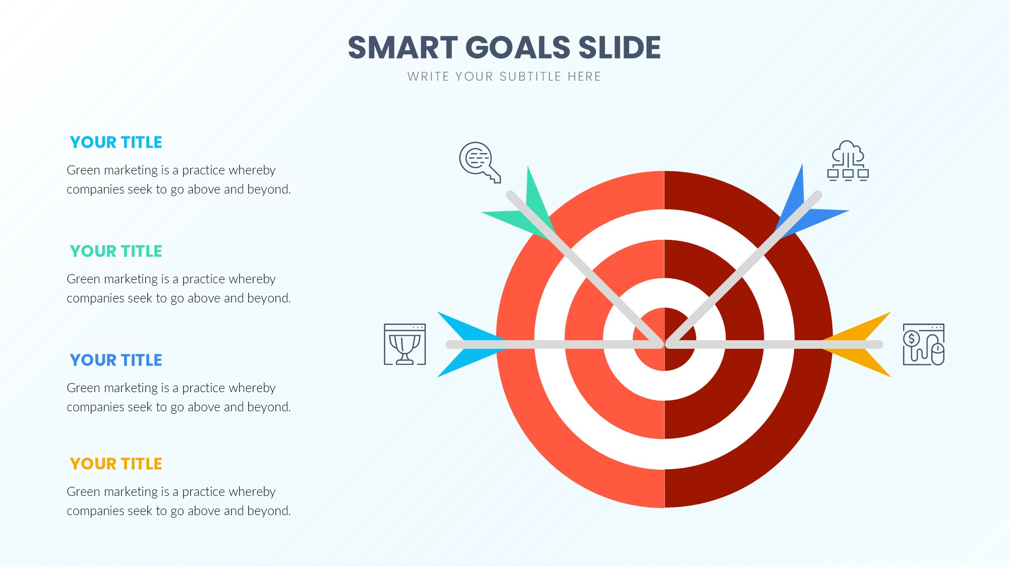 目标图形信息图示PPT模板