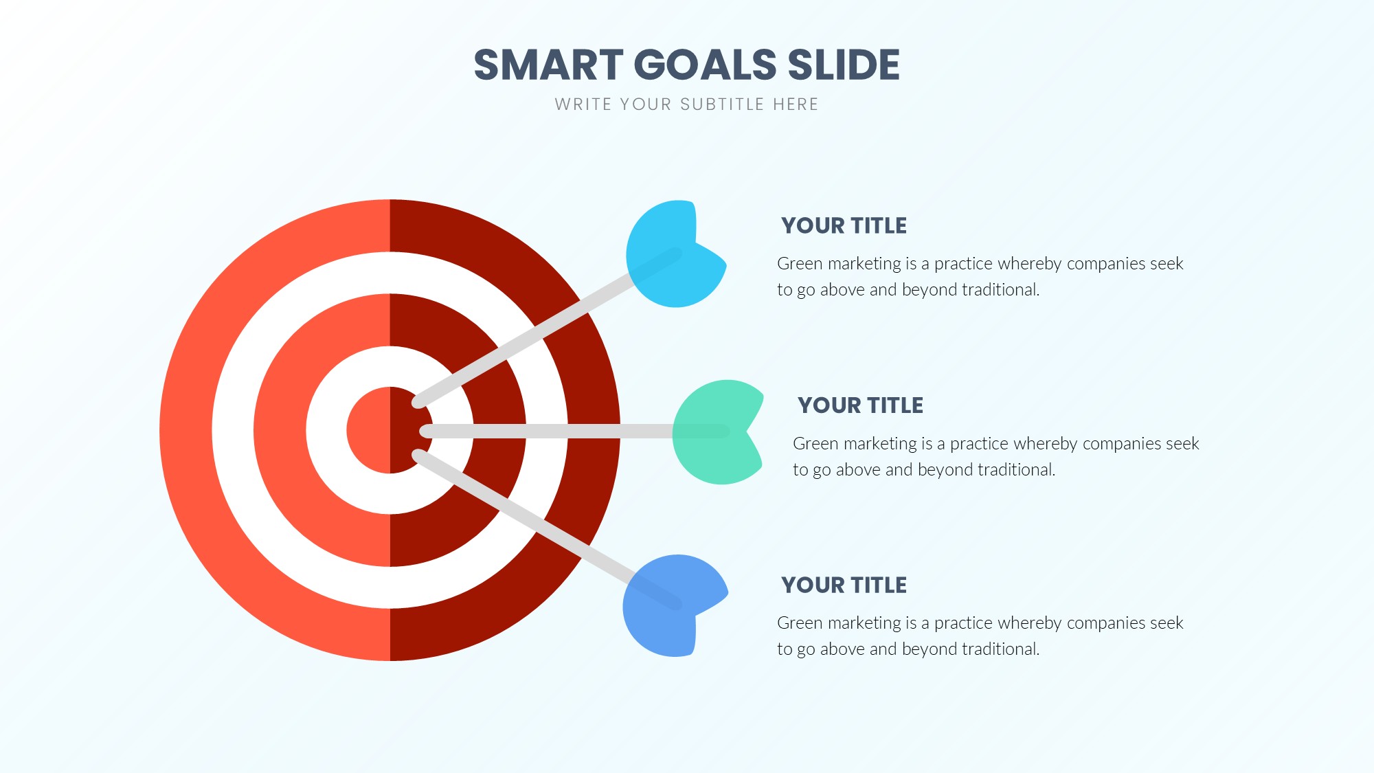 目标图形信息图示PPT模板