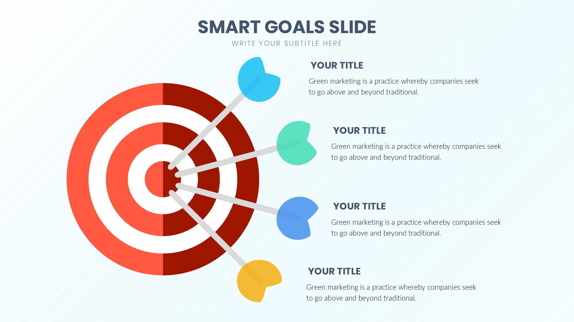 目标图形信息图示PPT模板