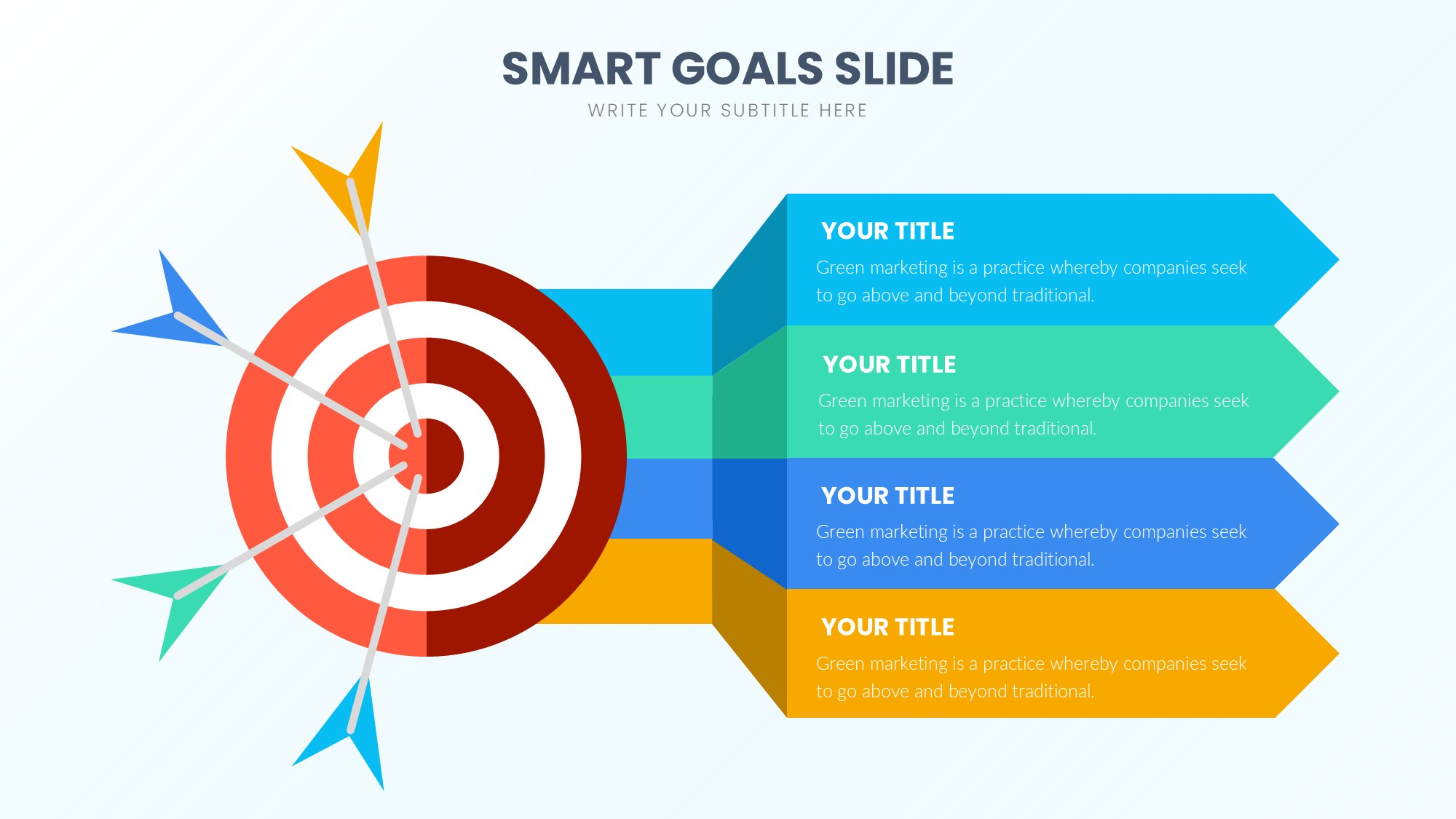 目标图形信息图示PPT模板