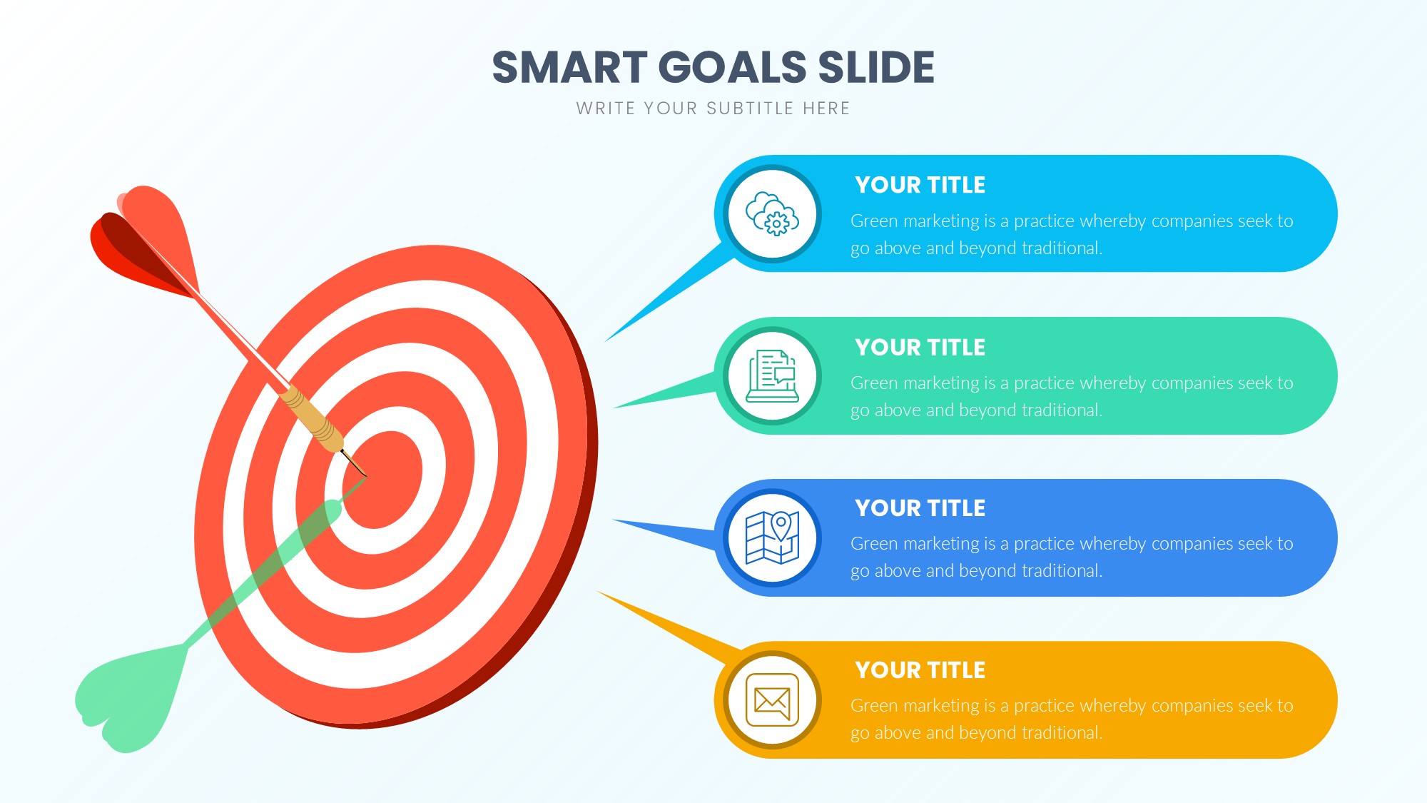 目标图形信息图示PPT模板