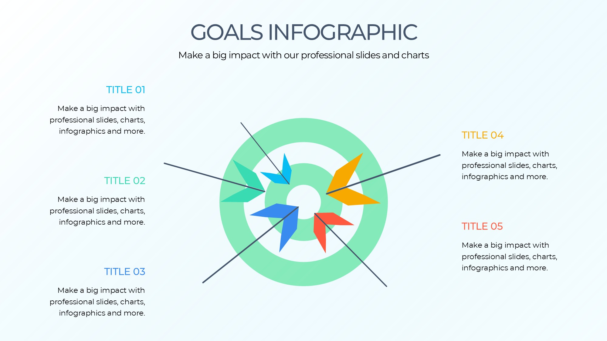 目标图形信息图示PPT模板