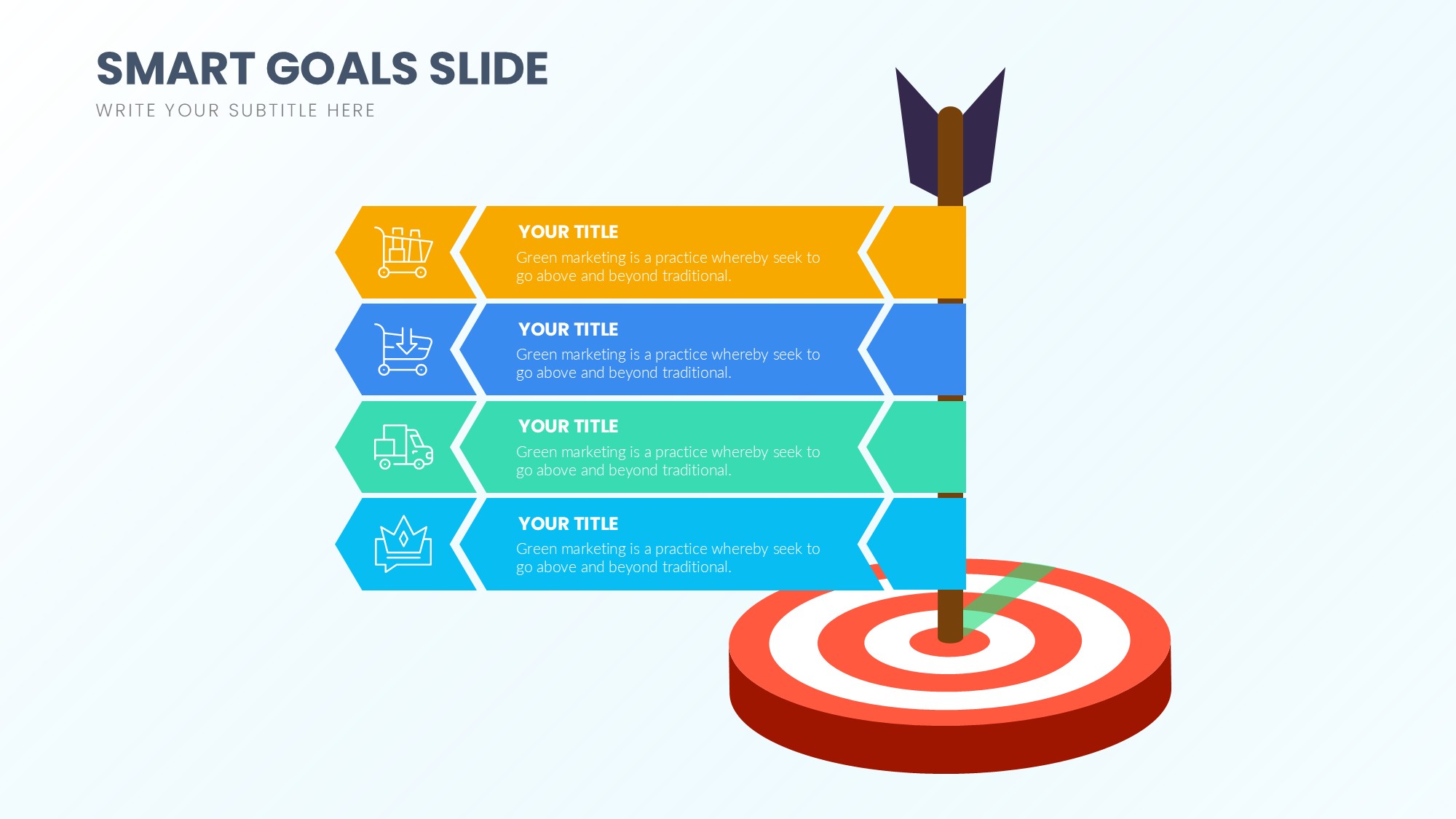 目标图形信息图示PPT模板