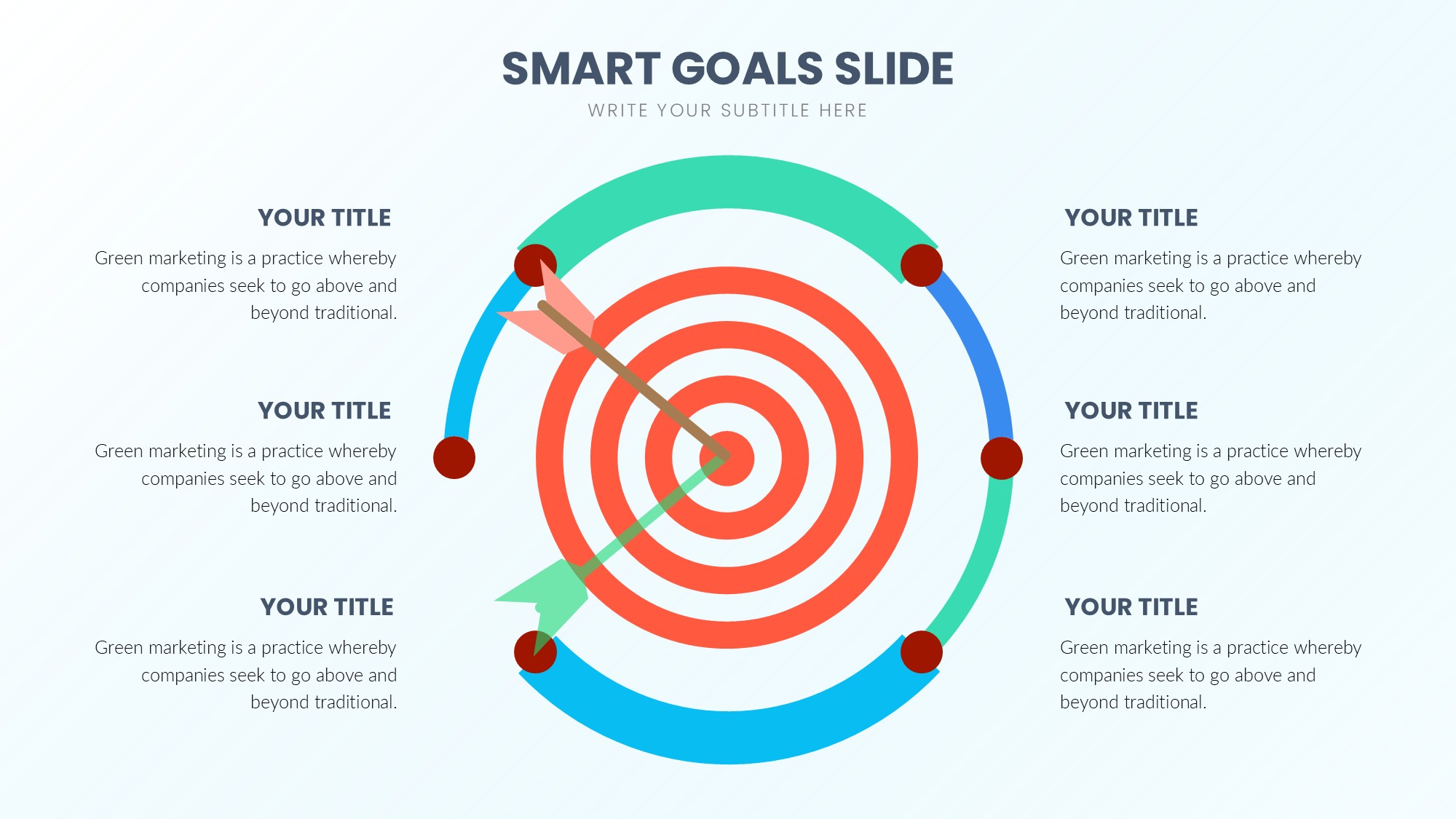 目标图形信息图示PPT模板