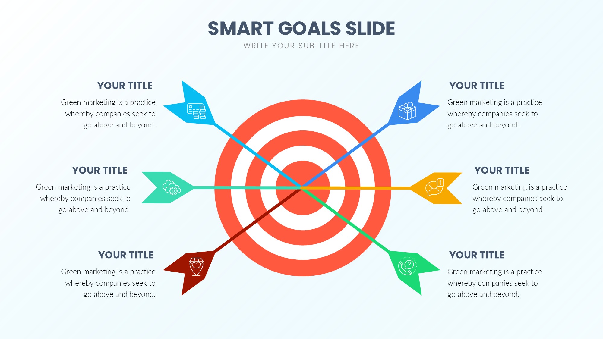目标图形信息图示PPT模板