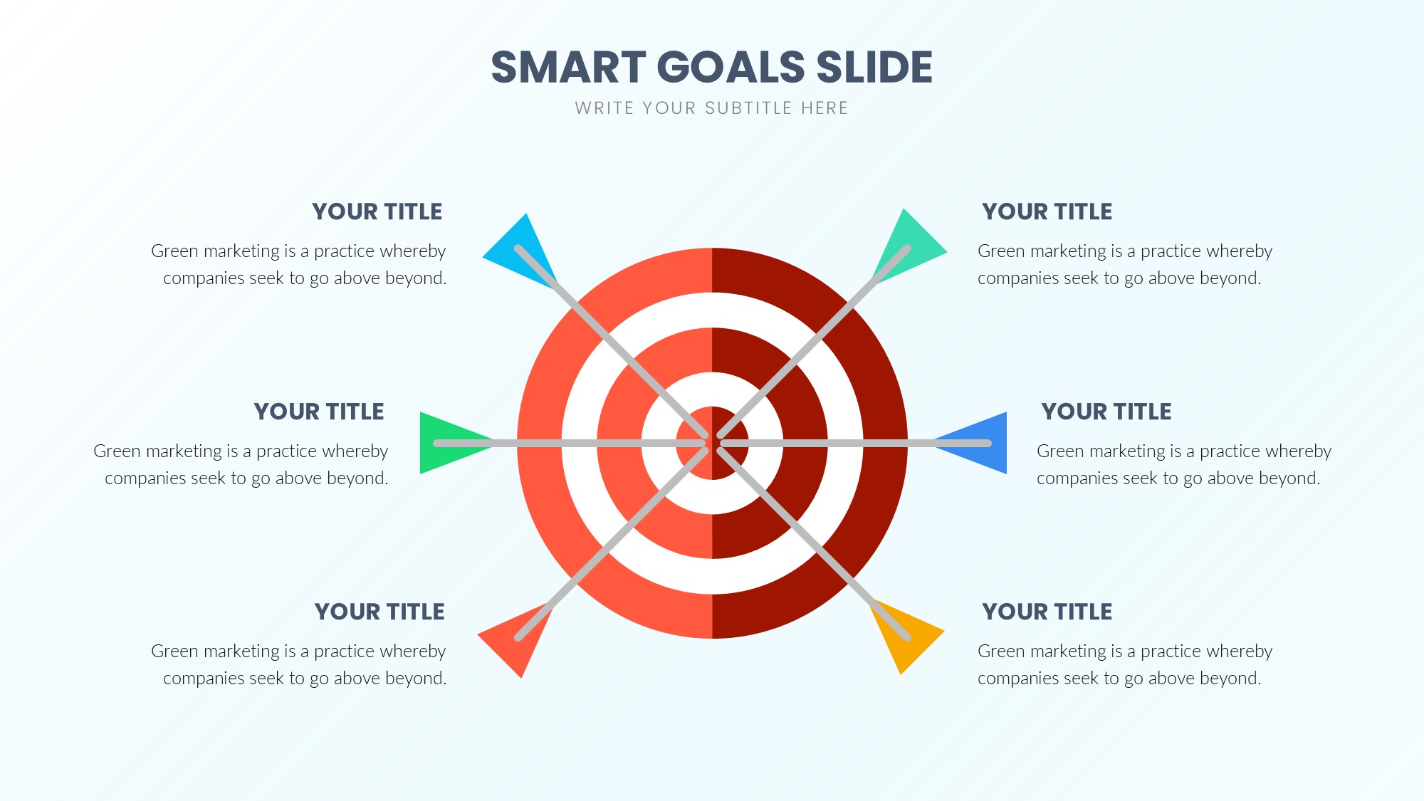 目标图形信息图示PPT模板