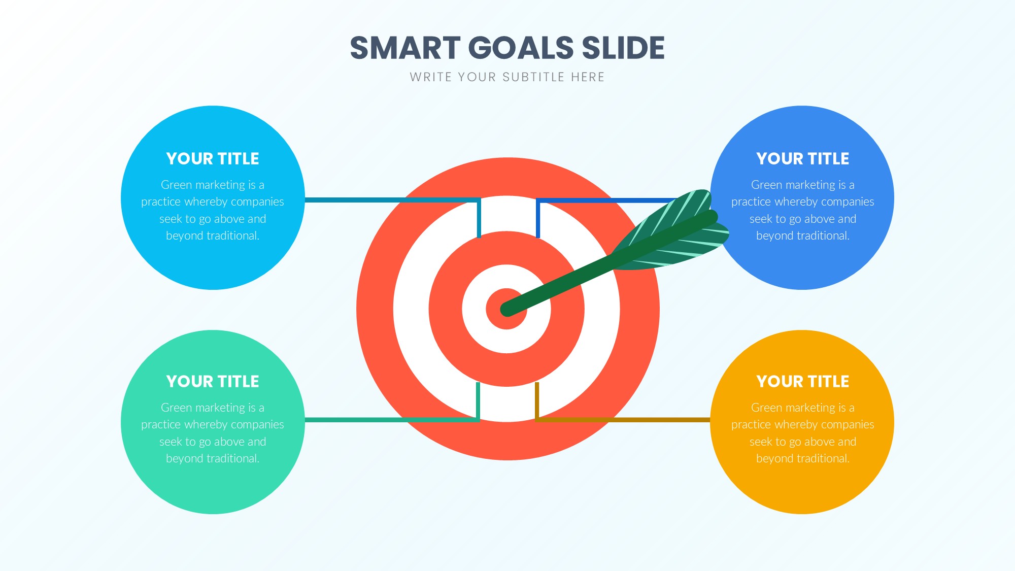 目标图形信息图示PPT模板