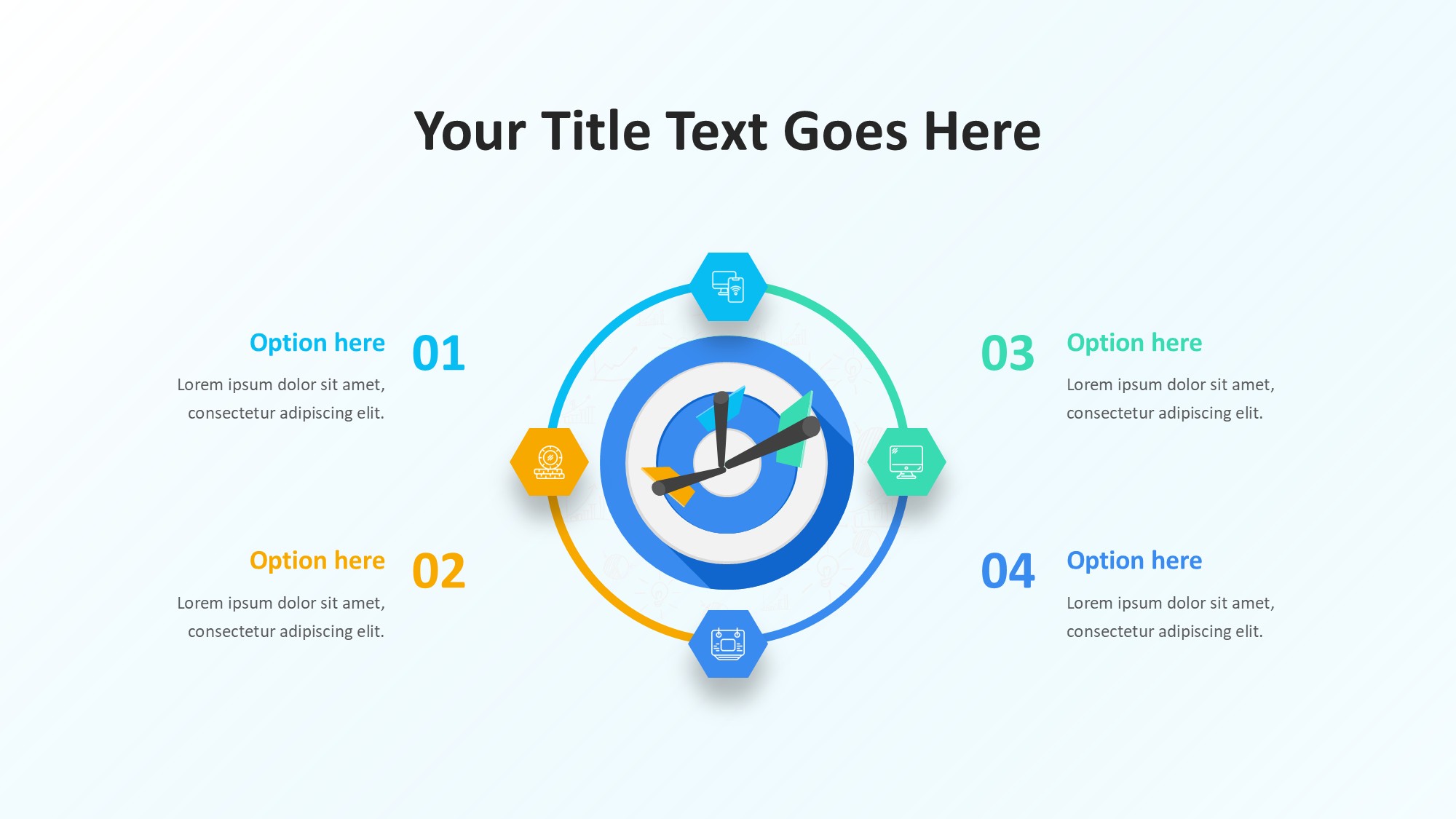 目标图形信息图示PPT模板