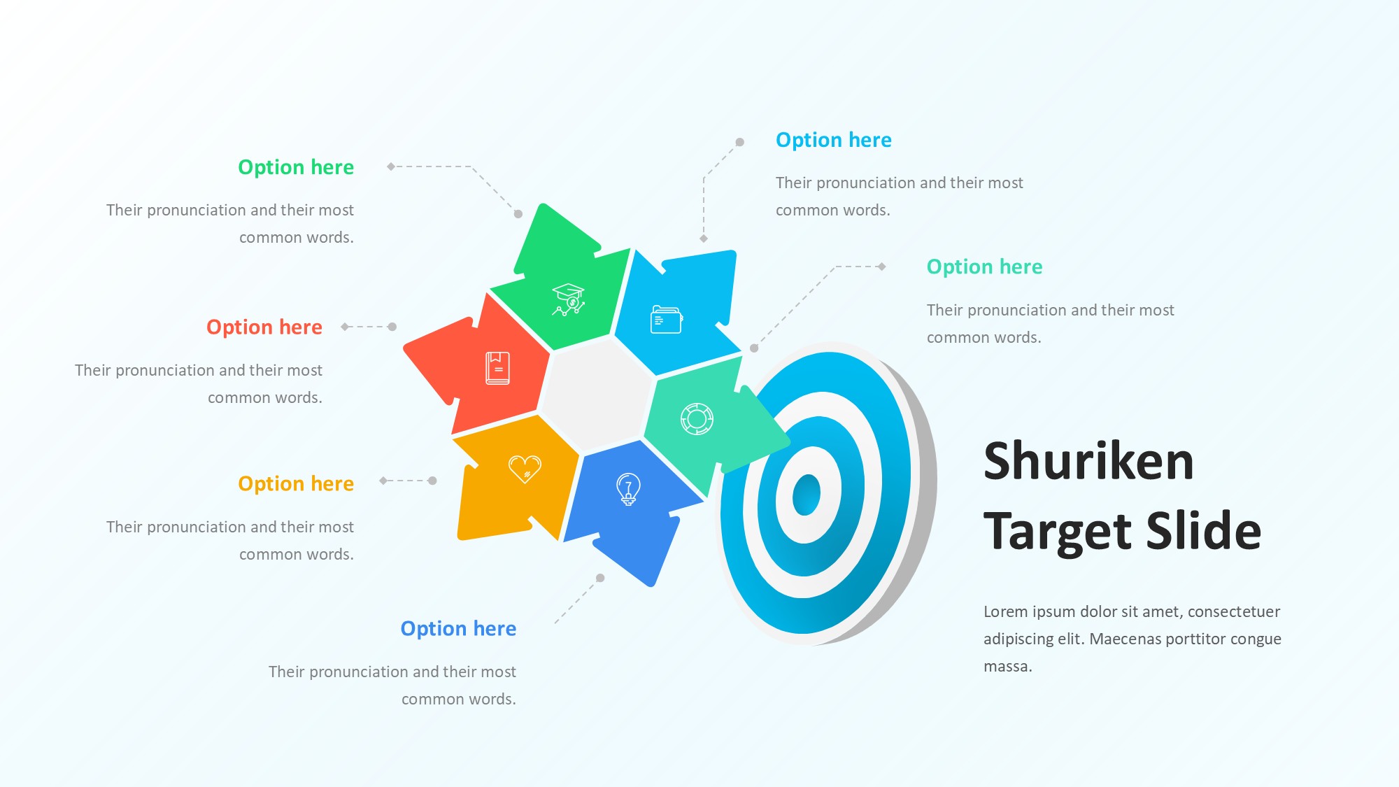 目标图形信息图示PPT模板