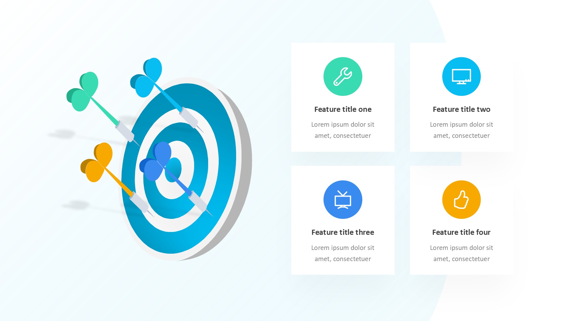 目标图形信息图示PPT模板