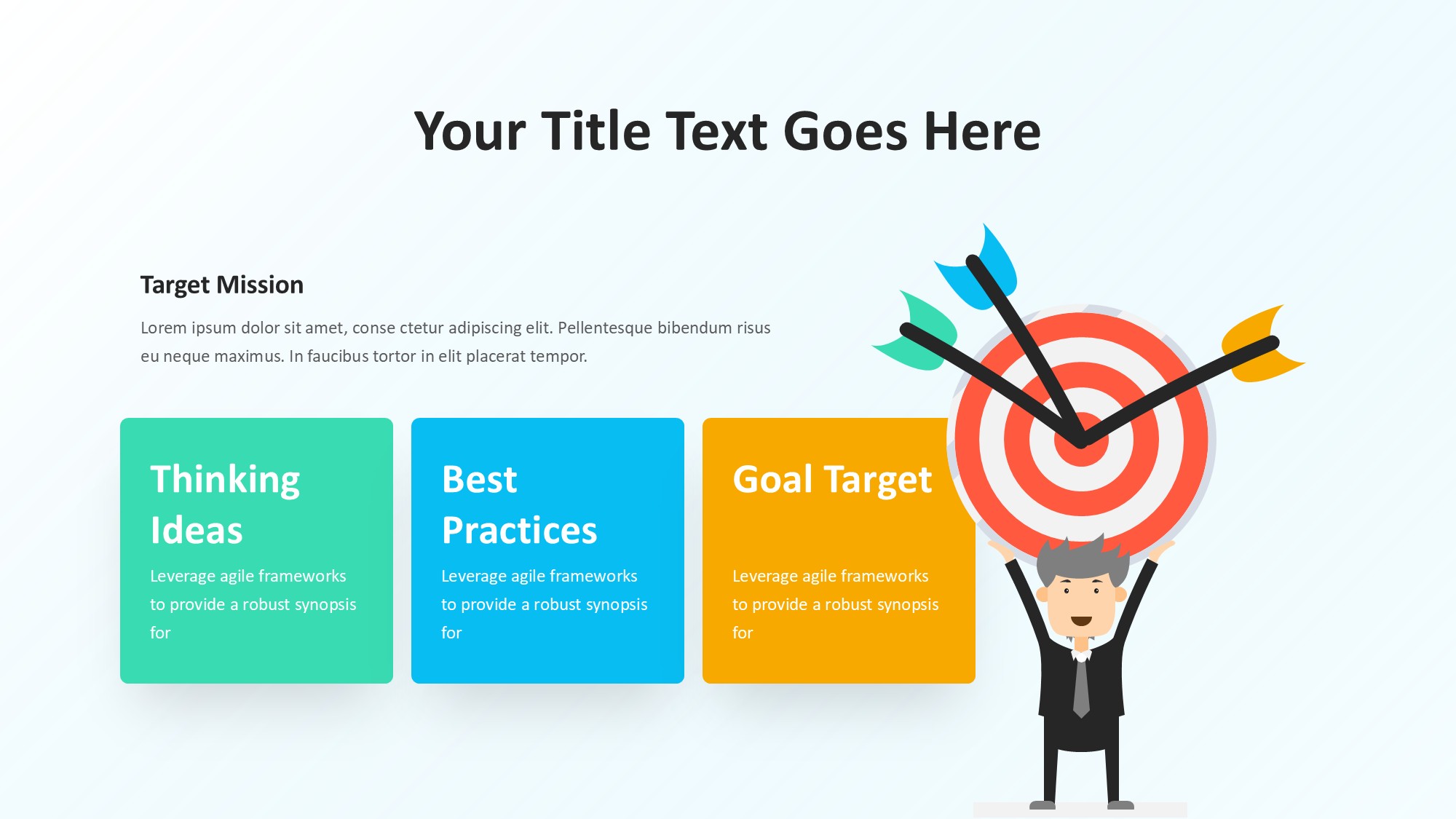 目标图形信息图示PPT模板