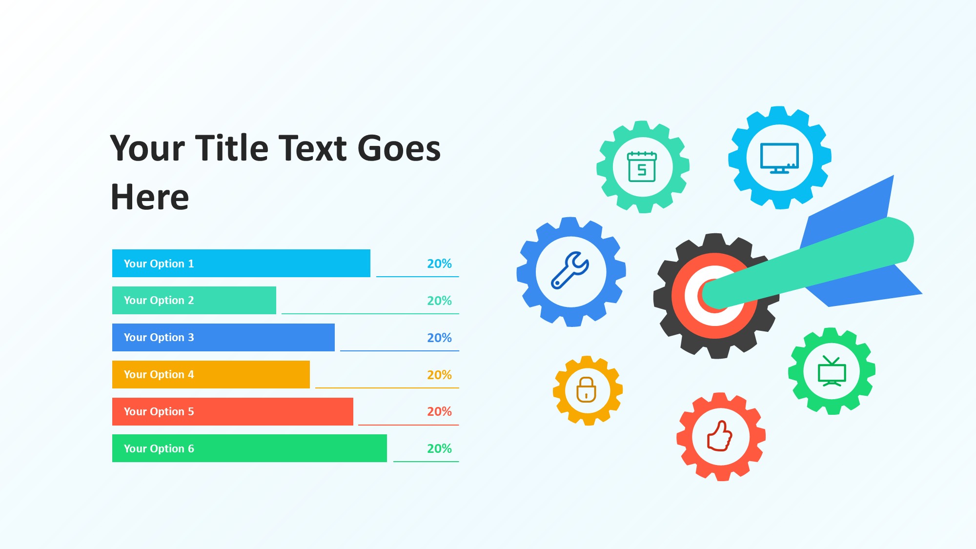 目标图形信息图示PPT模板