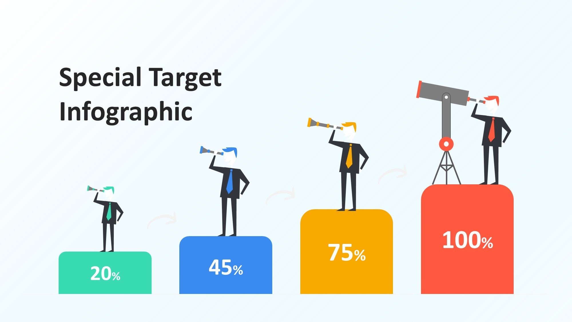 目标图形信息图示PPT模板
