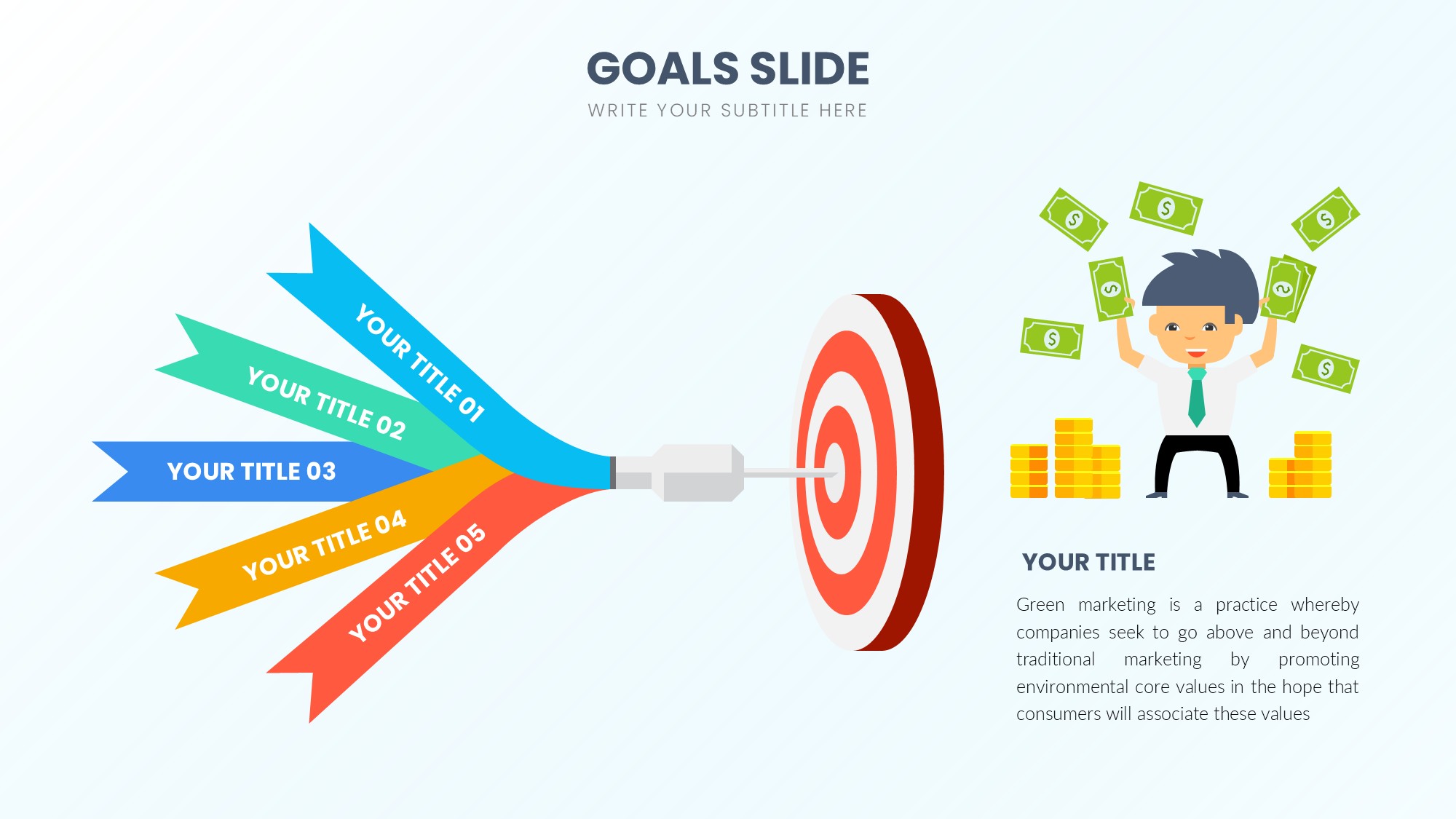 目标图形信息图示PPT模板
