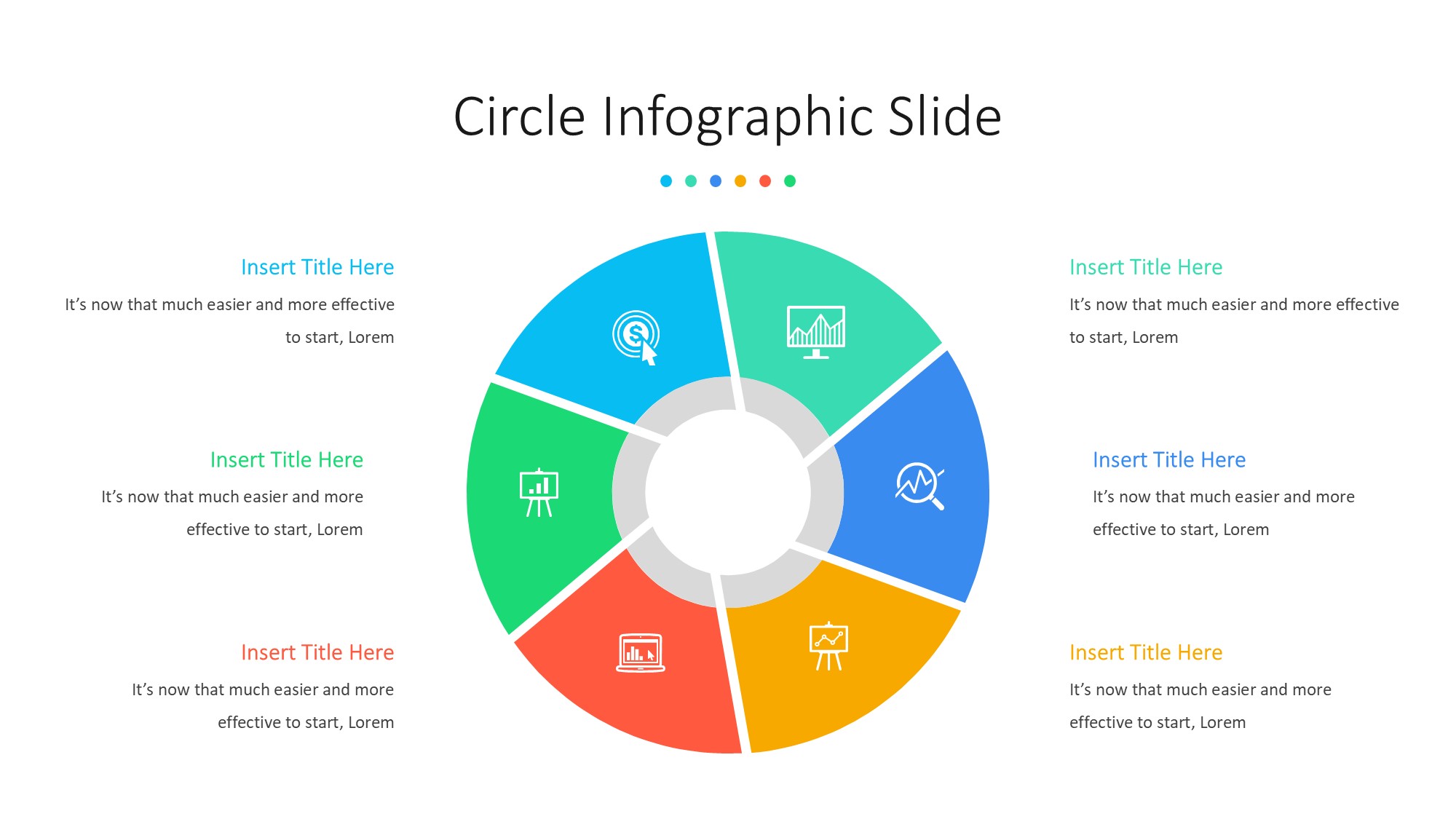 圆形循环图形信息图示PPT模板
