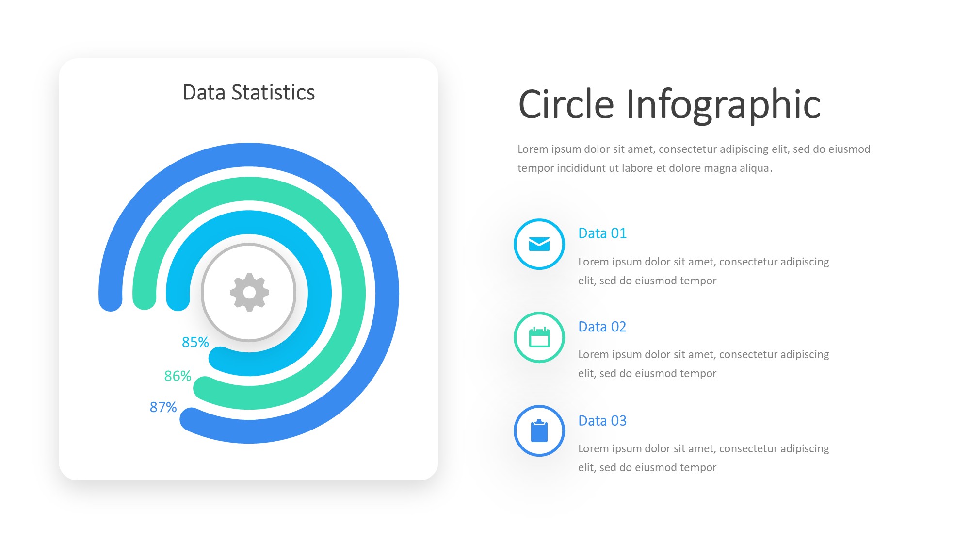 圆形循环图形信息图示PPT模板